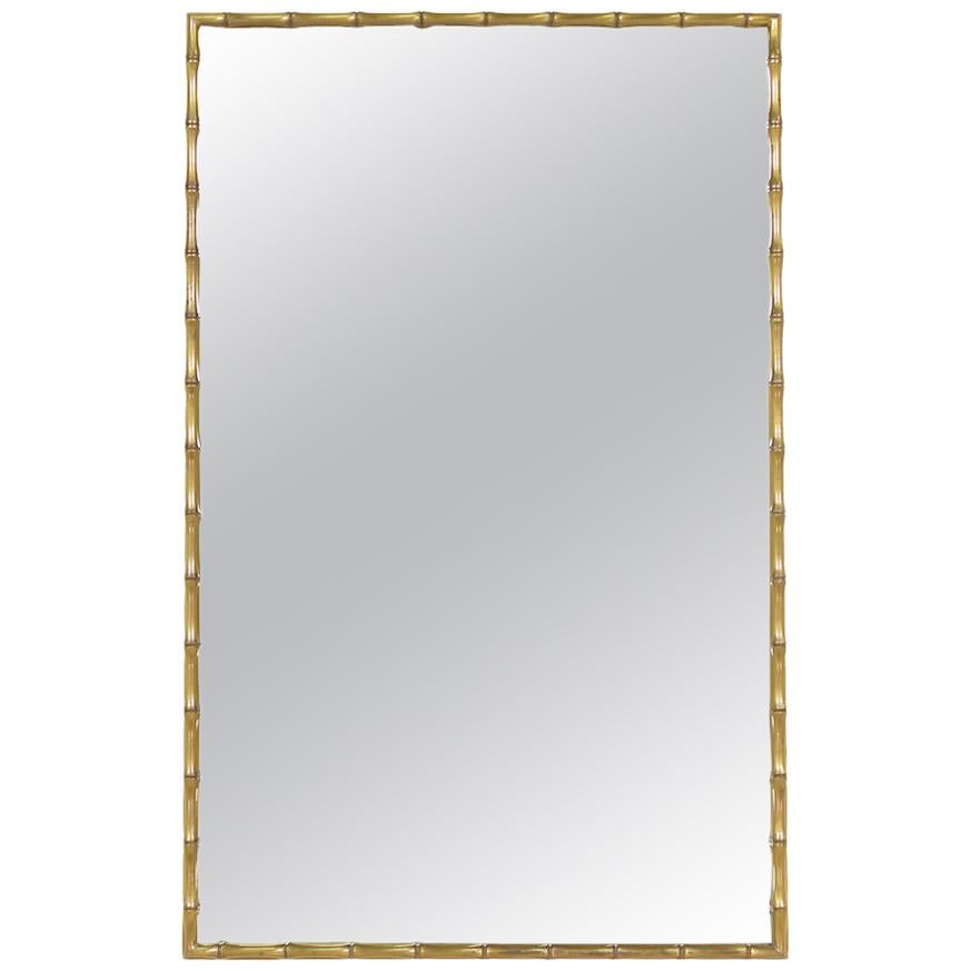 Midcentury Faux Bamboo Mirror by Mastercraft