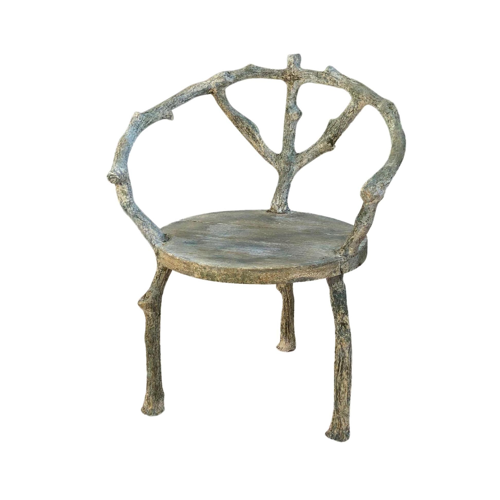 20th Century Faux Bois, French Garden Furniture Set 1