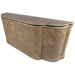 Midcentury Faux Marble Credenza