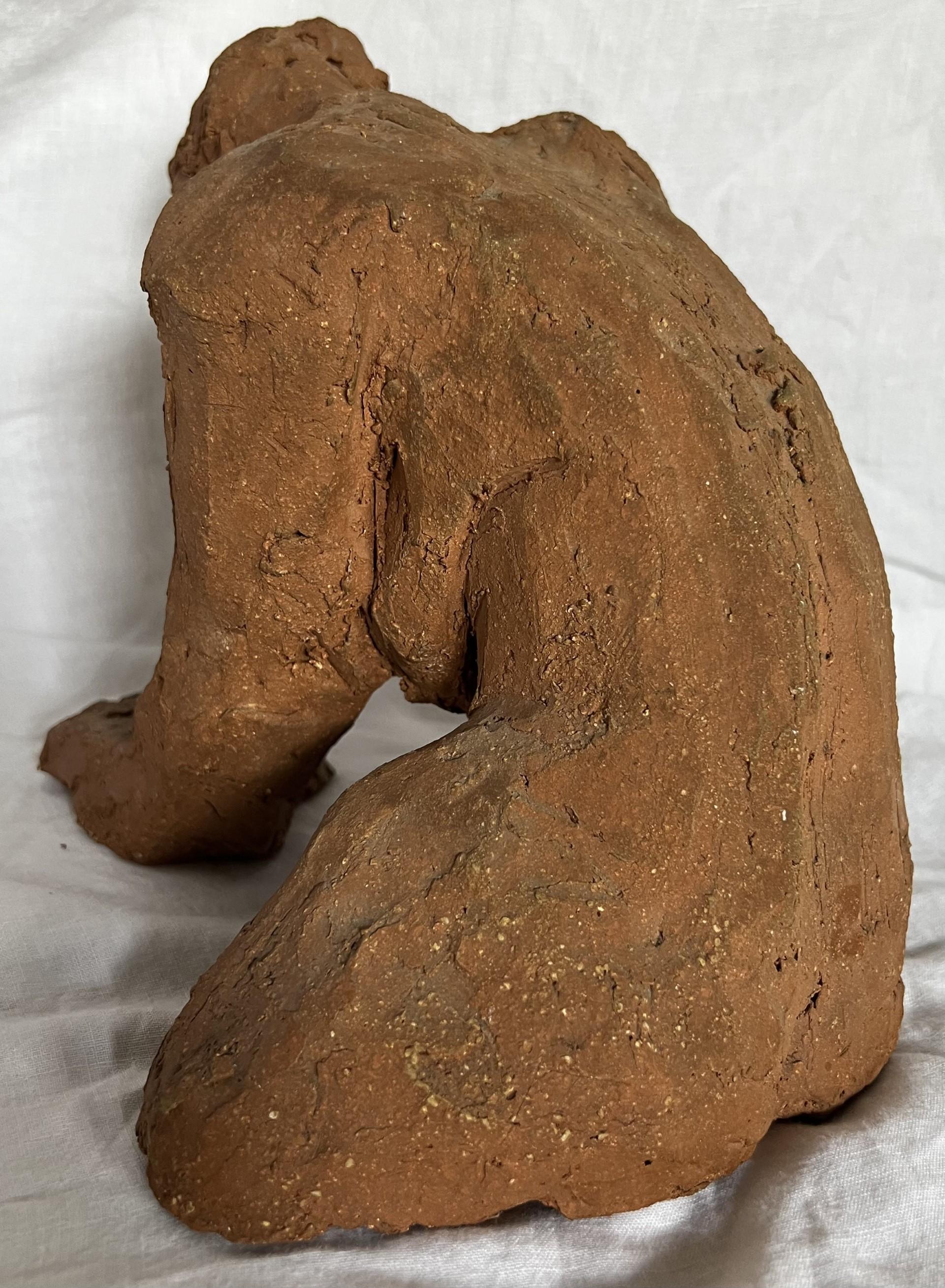 Clay Midcentury Female Sculpture by artist Joyce Pines For Sale