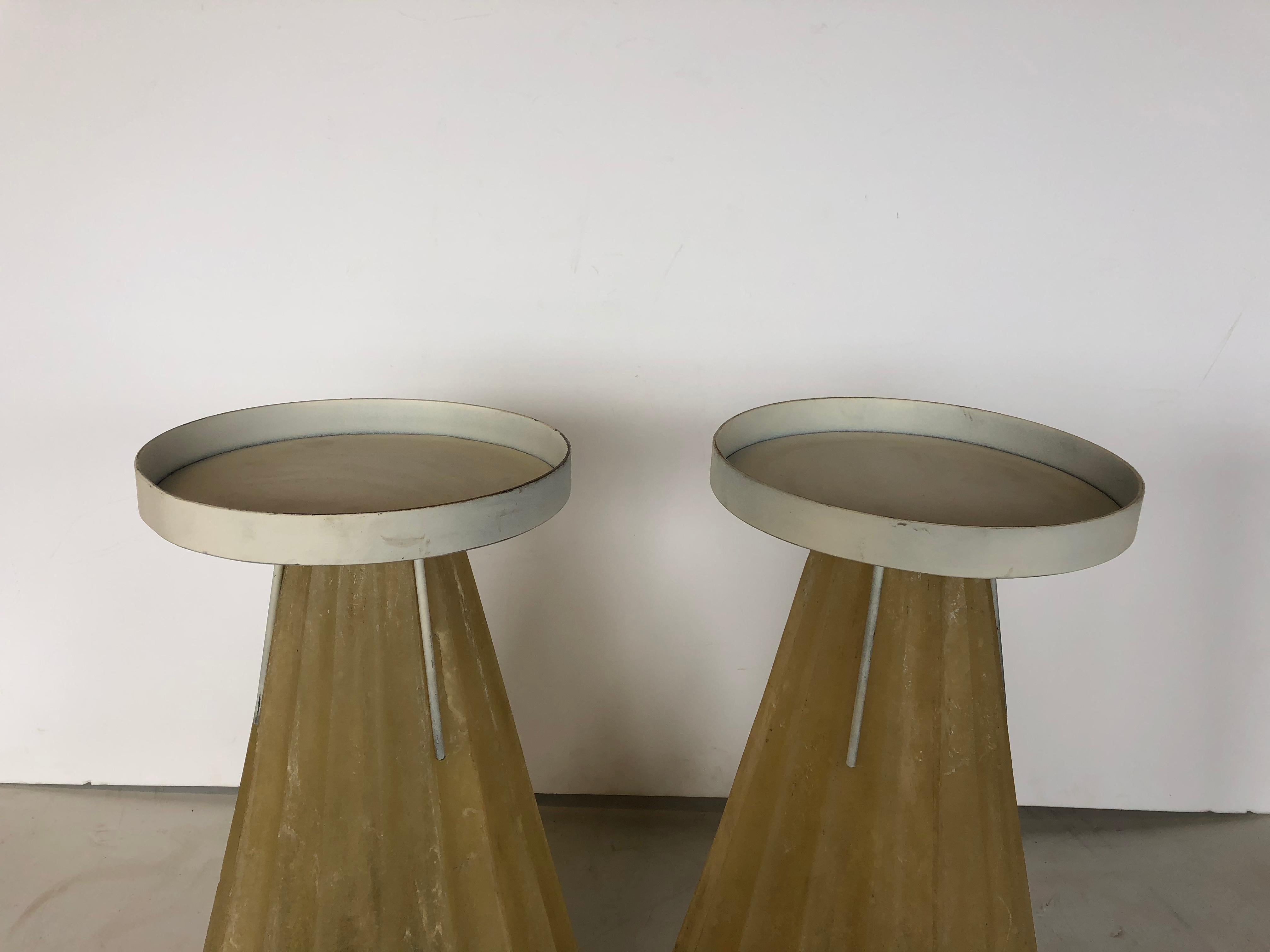 American Midcentury Fiberglass Pedestals or Plant Stands For Sale