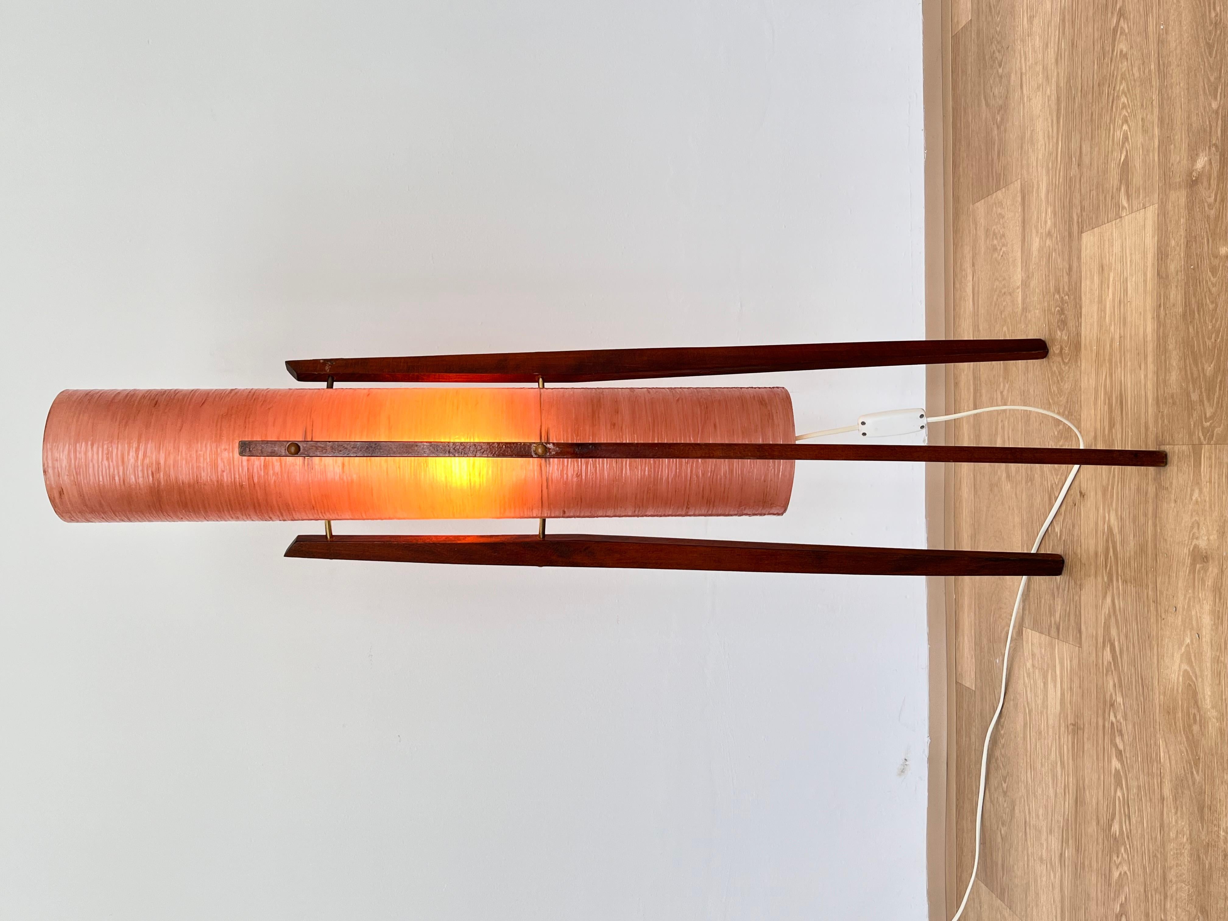 Czech Midcentury fibreglass space age Floor Lamp Rocket, 1960s For Sale