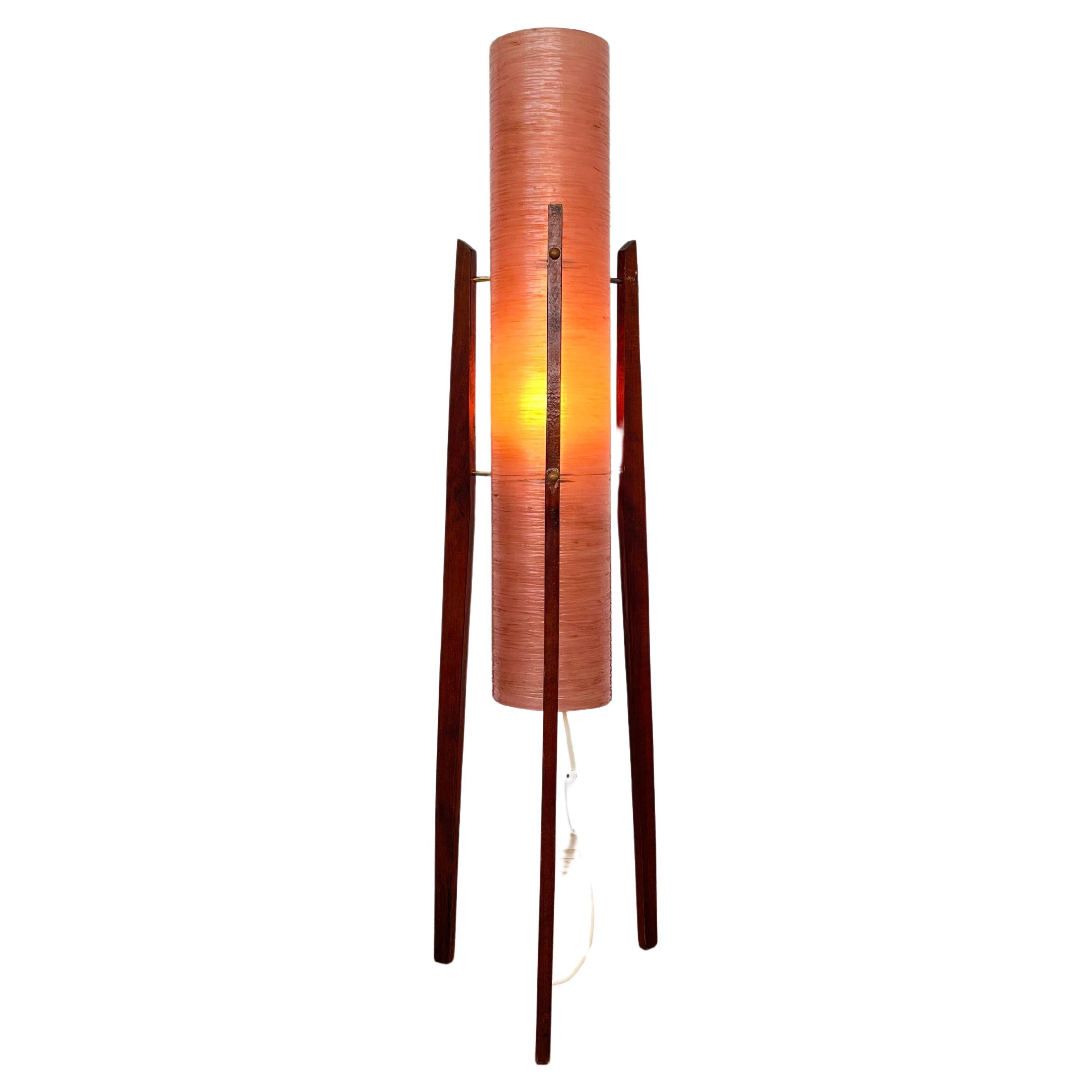 Midcentury fibreglass space age Floor Lamp Rocket, 1960s For Sale