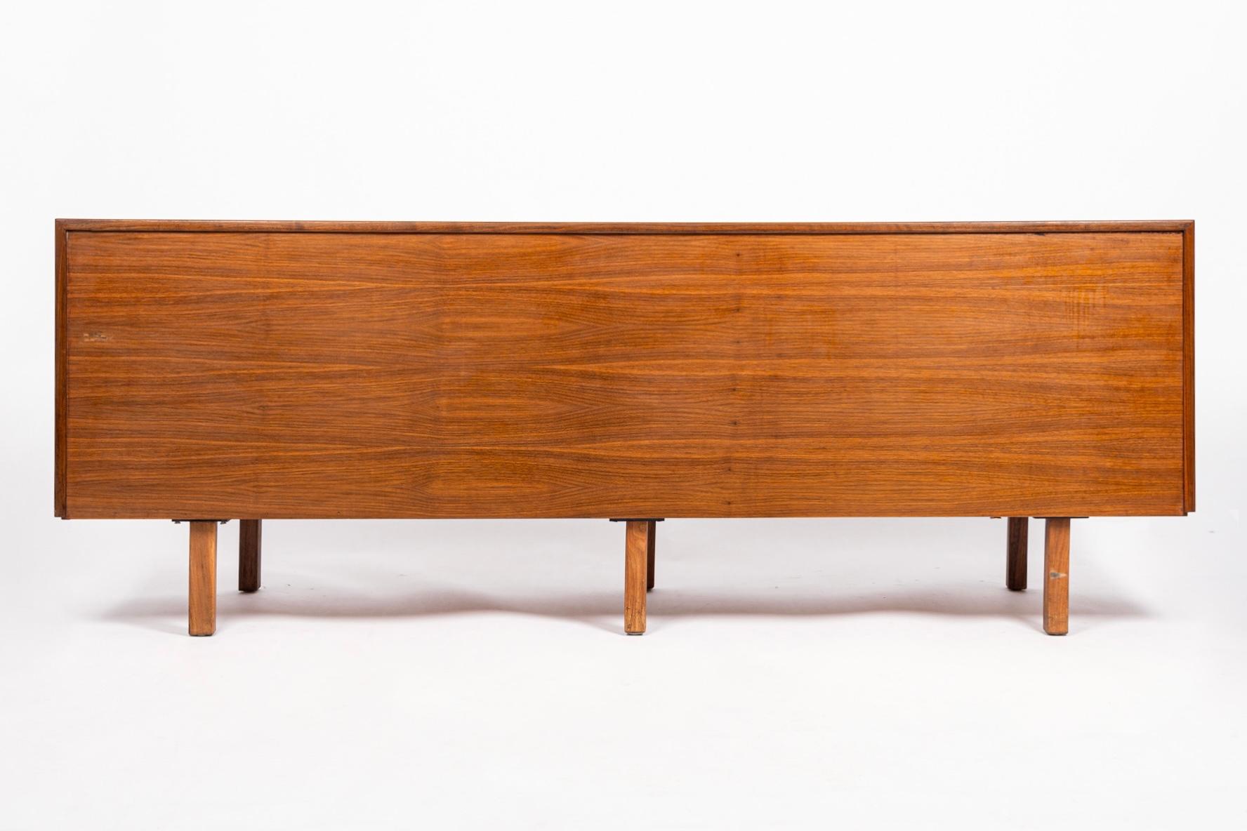 Midcentury File Cabinet Credenza in Walnut Wood by Jens Risom 2