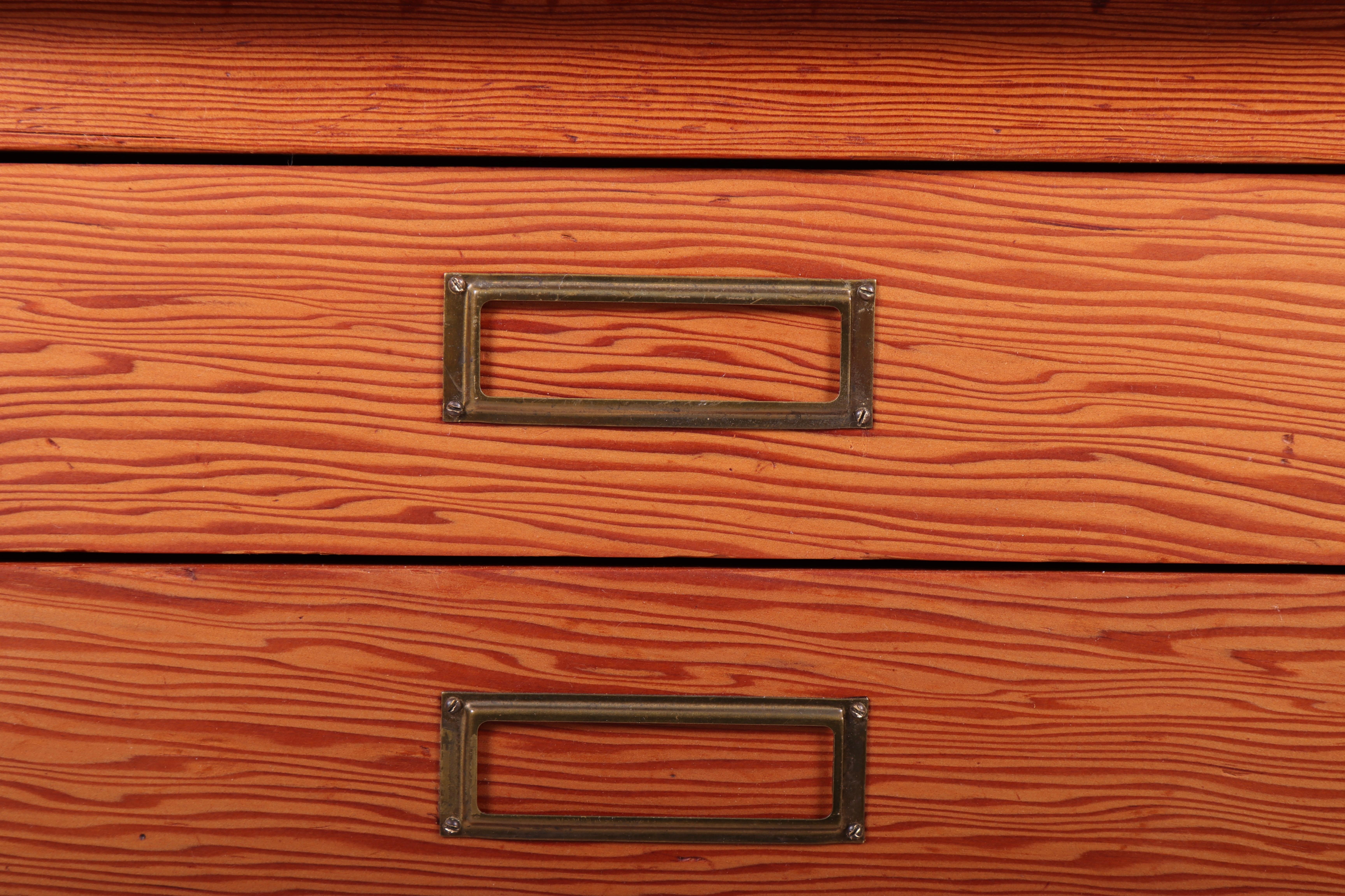 Mid-20th Century Midcentury File Cabinet in Oregon Pine, Danish Design, 1960s