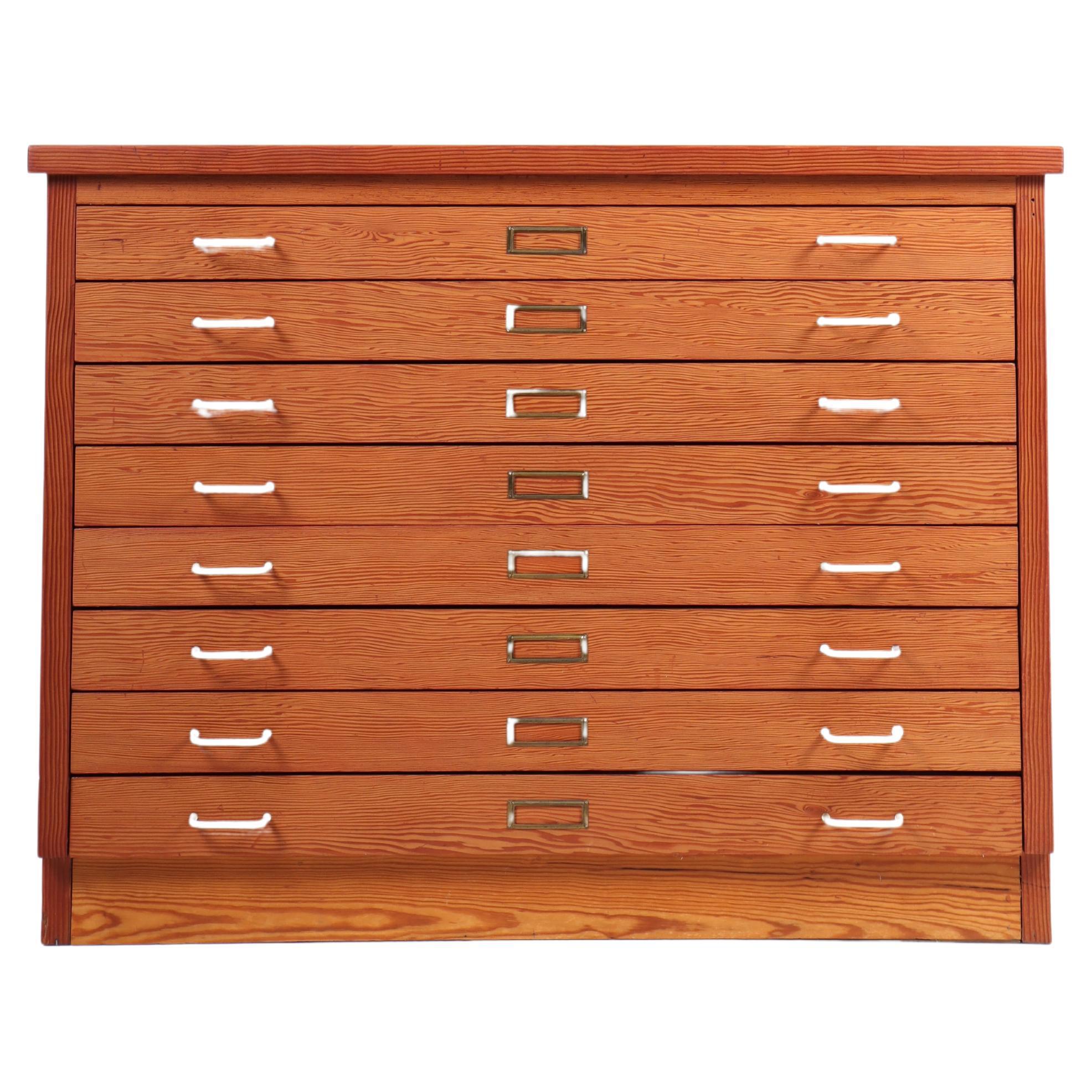 Midcentury File Cabinet in Oregon Pine, Danish Design, 1960s
