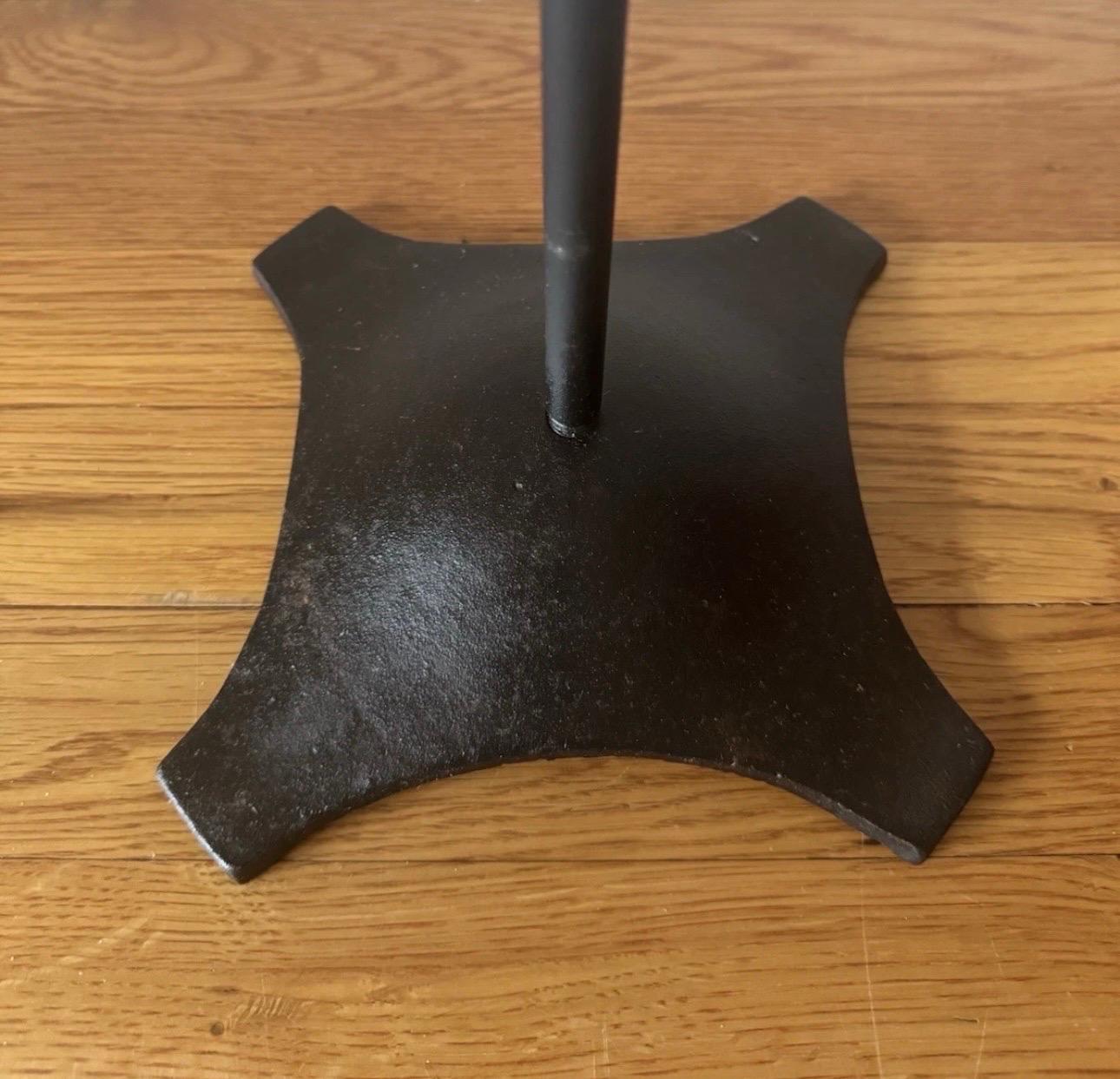 Metà XX secolo Midcentury Fireplace Tool Set with Brass-Plated Coil Handles in vendita