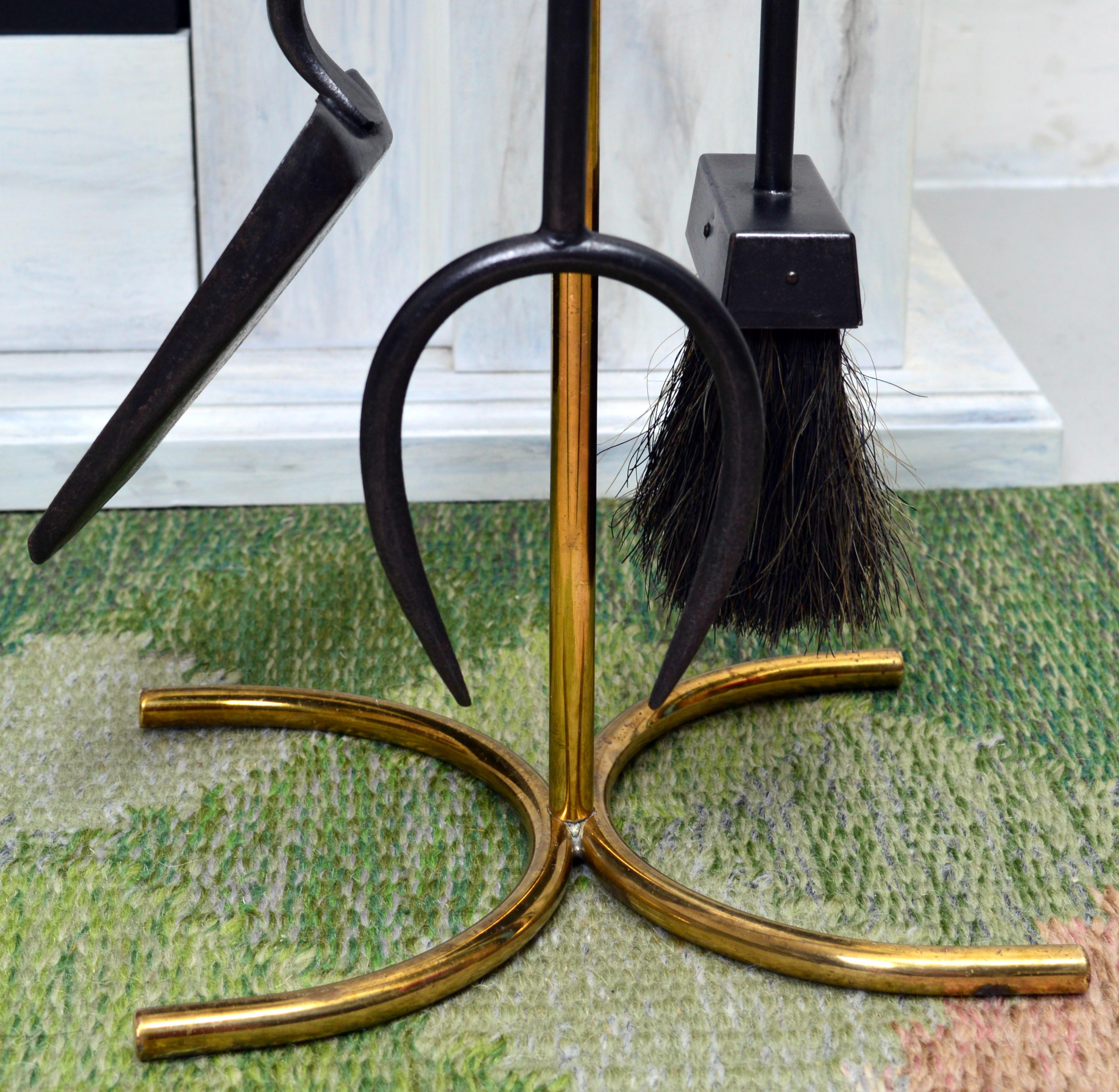 Mid-20th Century Midcentury Fireplace Tools by Gunnar Ander for Ystad Metall