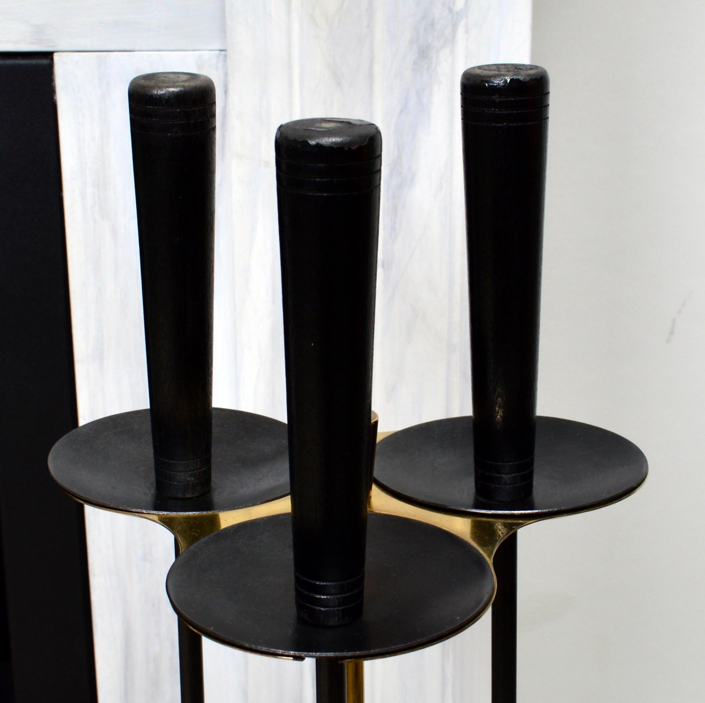 Midcentury Fireplace Tools by Gunnar Ander for Ystad Metall 2