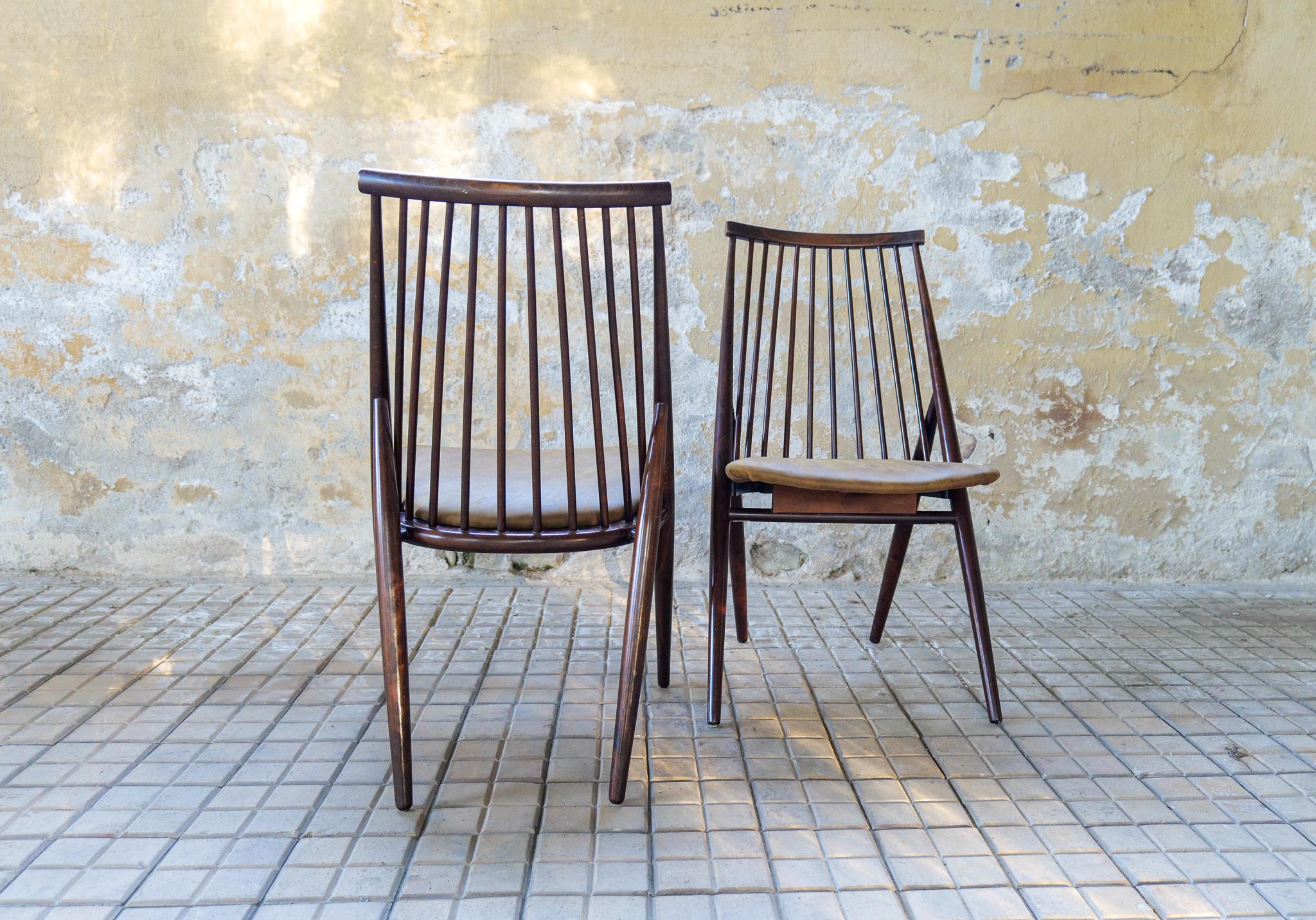 Mid-20th Century Midcentury Flamingo Chairs by Thea Leonard Nassjo Stolfrabrik, Sweden, 1950s