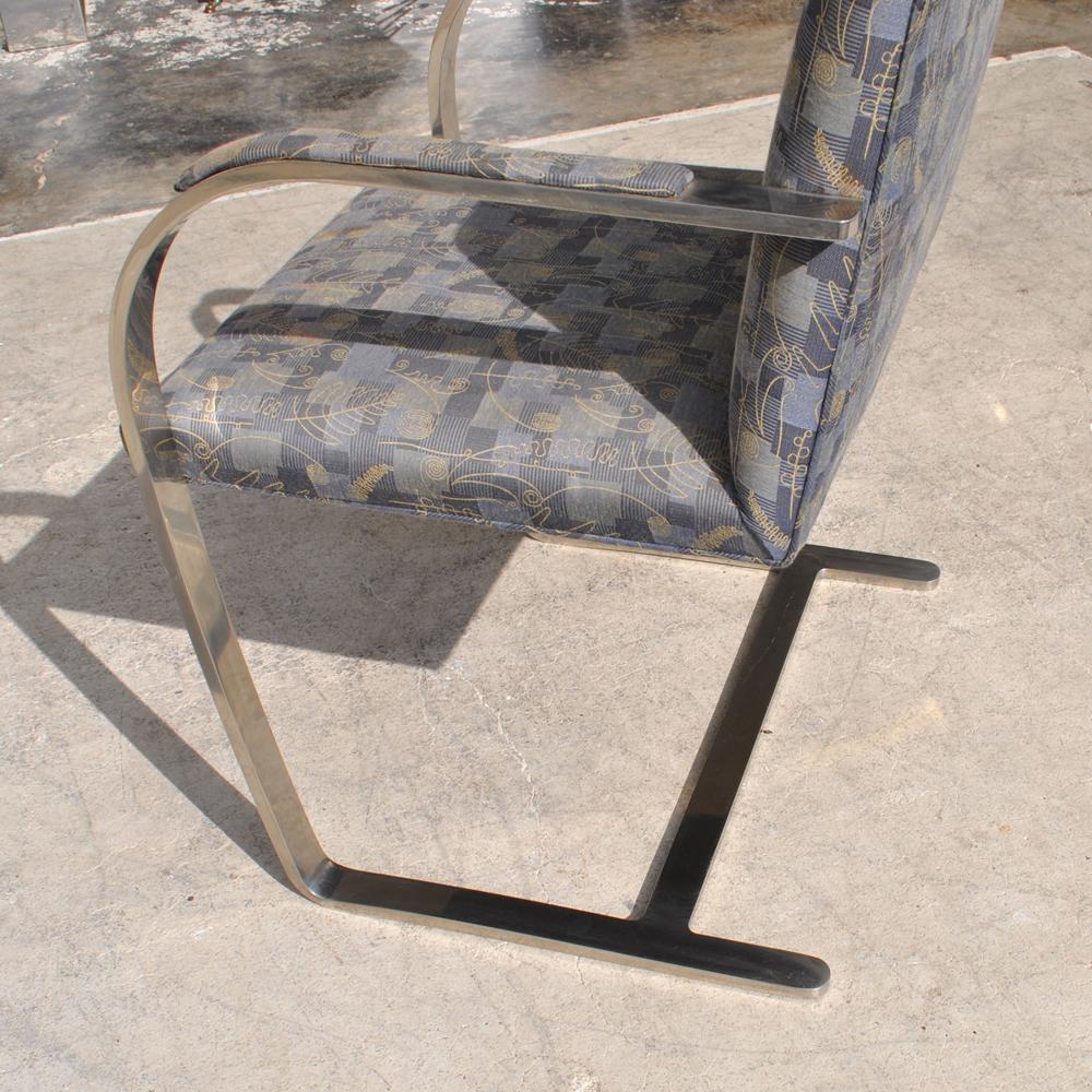 1  Stainless Steel Flat Bar Mies Van Der Rohe Brno Chair for Knoll 3