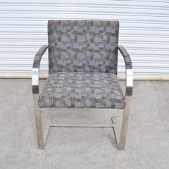 1 Stainless Steel Flat Bar Mies Van Der Rohe Brno Chair for Knoll