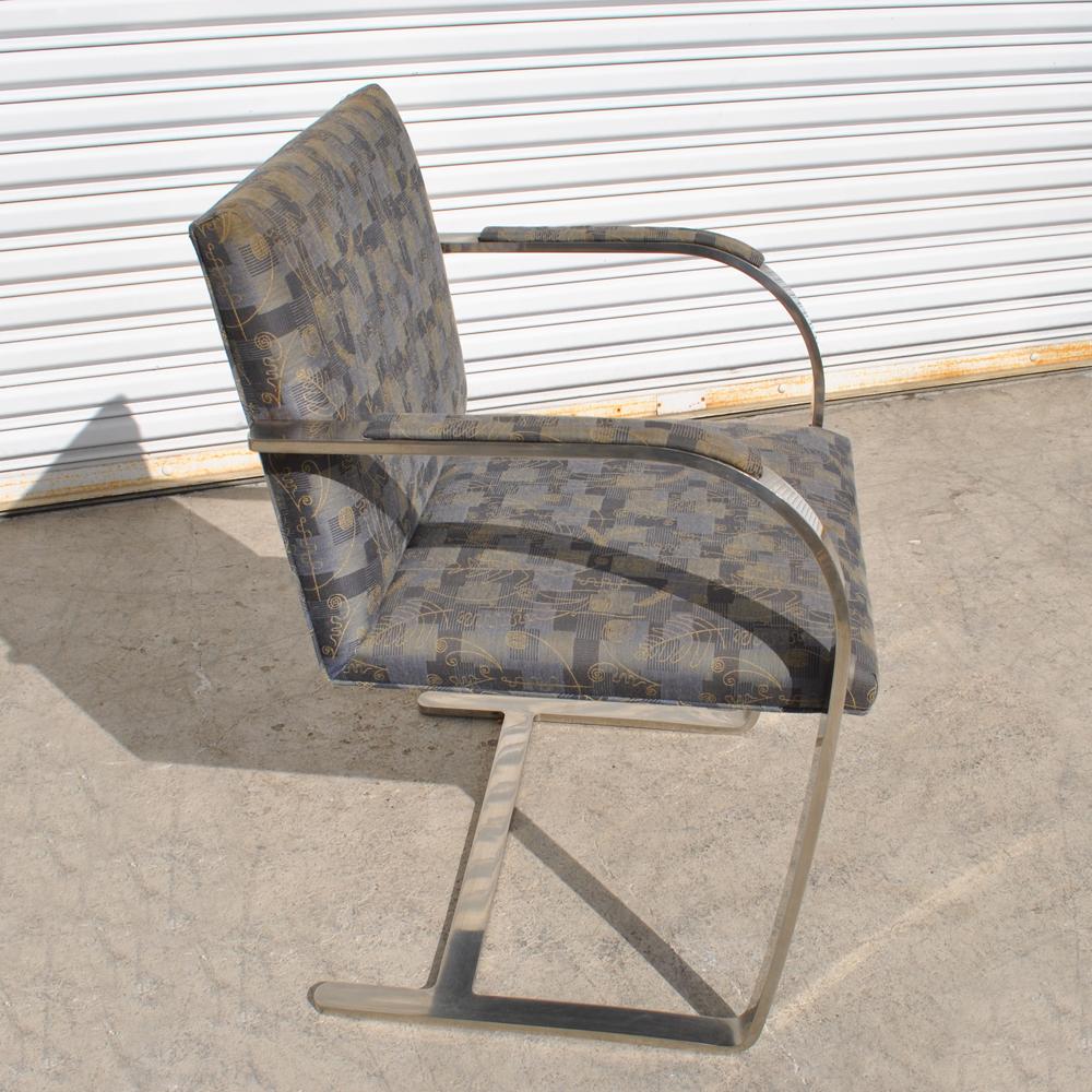 1  Stainless Steel Flat Bar Mies Van Der Rohe Brno Chair for Knoll 2