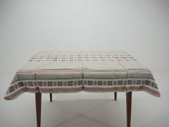 Midcentury Flax Table Cloth, Czechoslovakia, 1960s