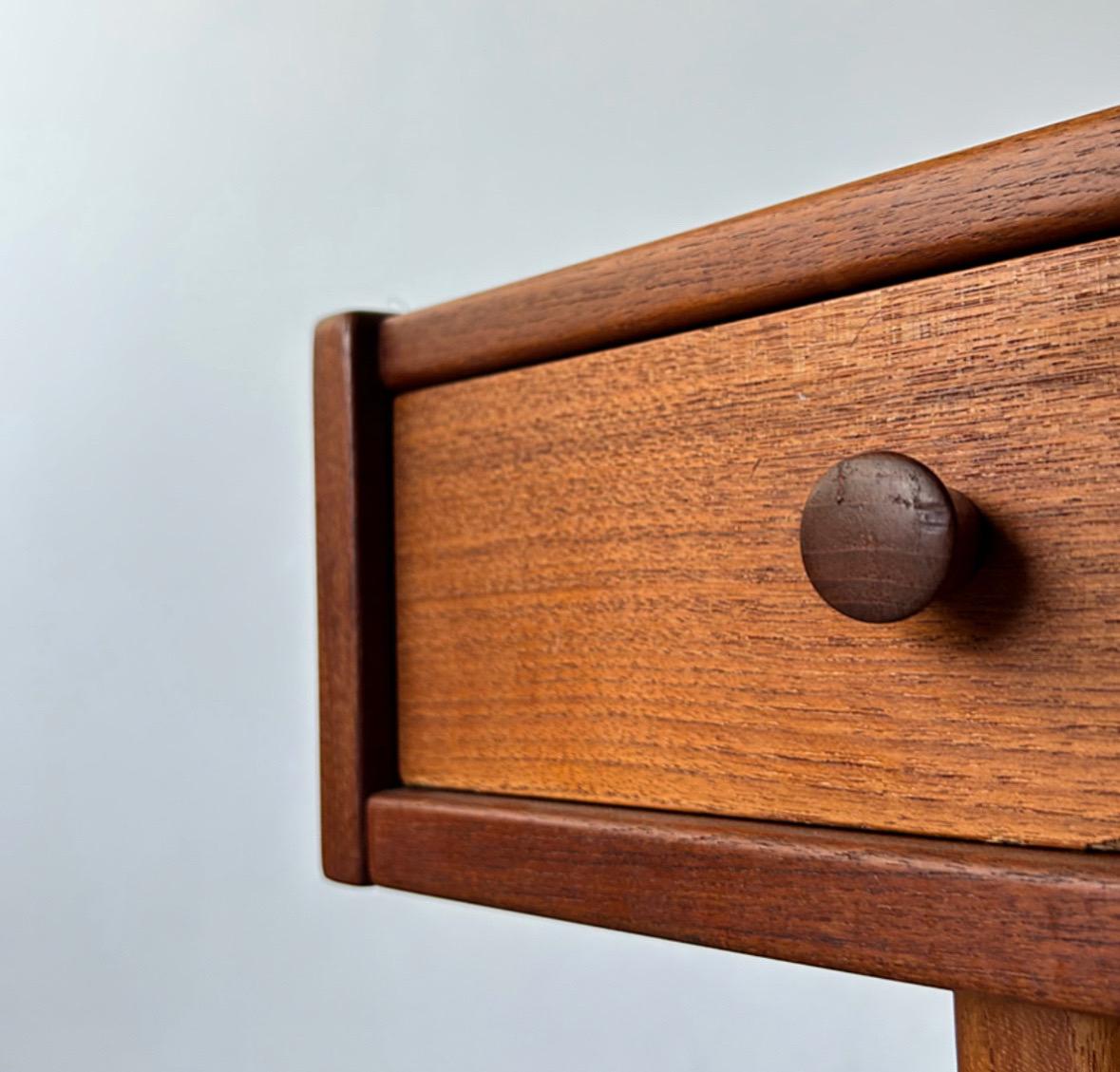 Midcentury flip top vanity make up desk with hidden mirror, 1960s Denmark 1
