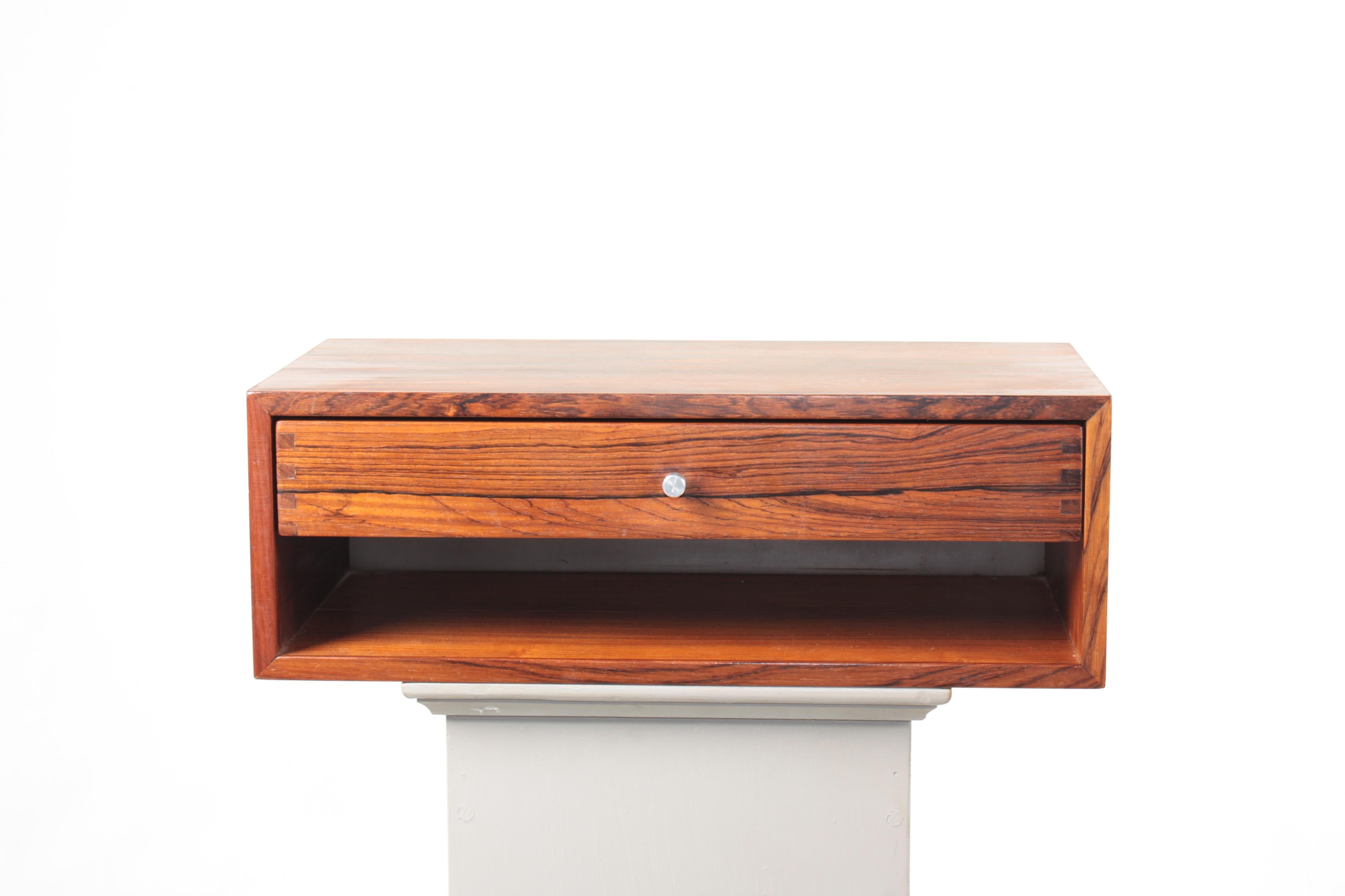 Midcentury Floating Night Stands in Rosewood Designed by Kai Kristiansen, 1960s In Good Condition In Lejre, DK