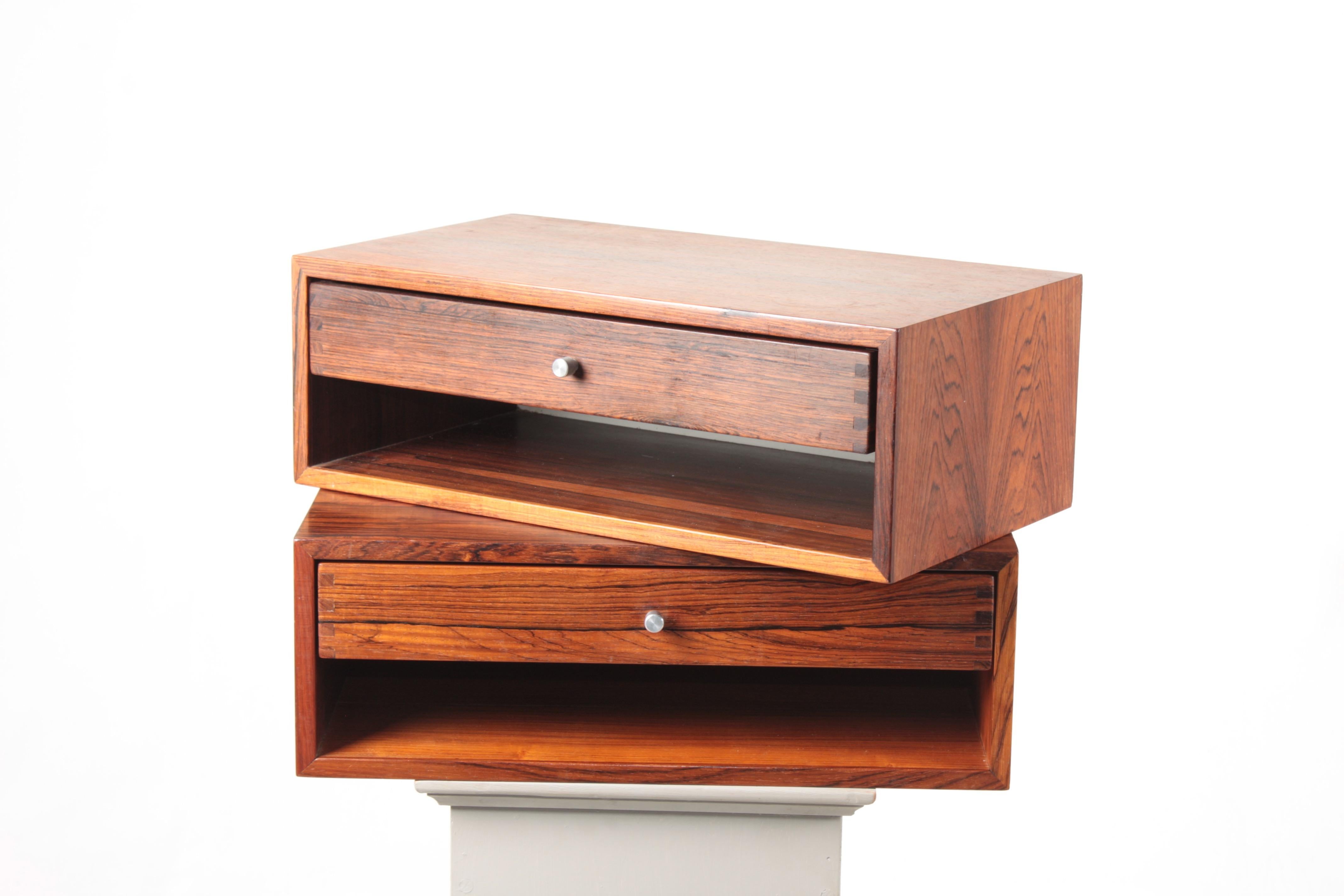 Midcentury Floating Night Stands in Rosewood Designed by Kai Kristiansen, 1960s 2