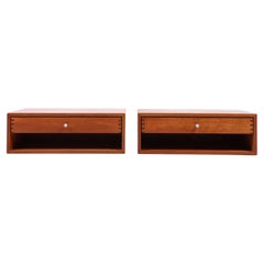 Mid-Century Floating Night Stands in Teak Designed by Kai Kristiansen, 1960s