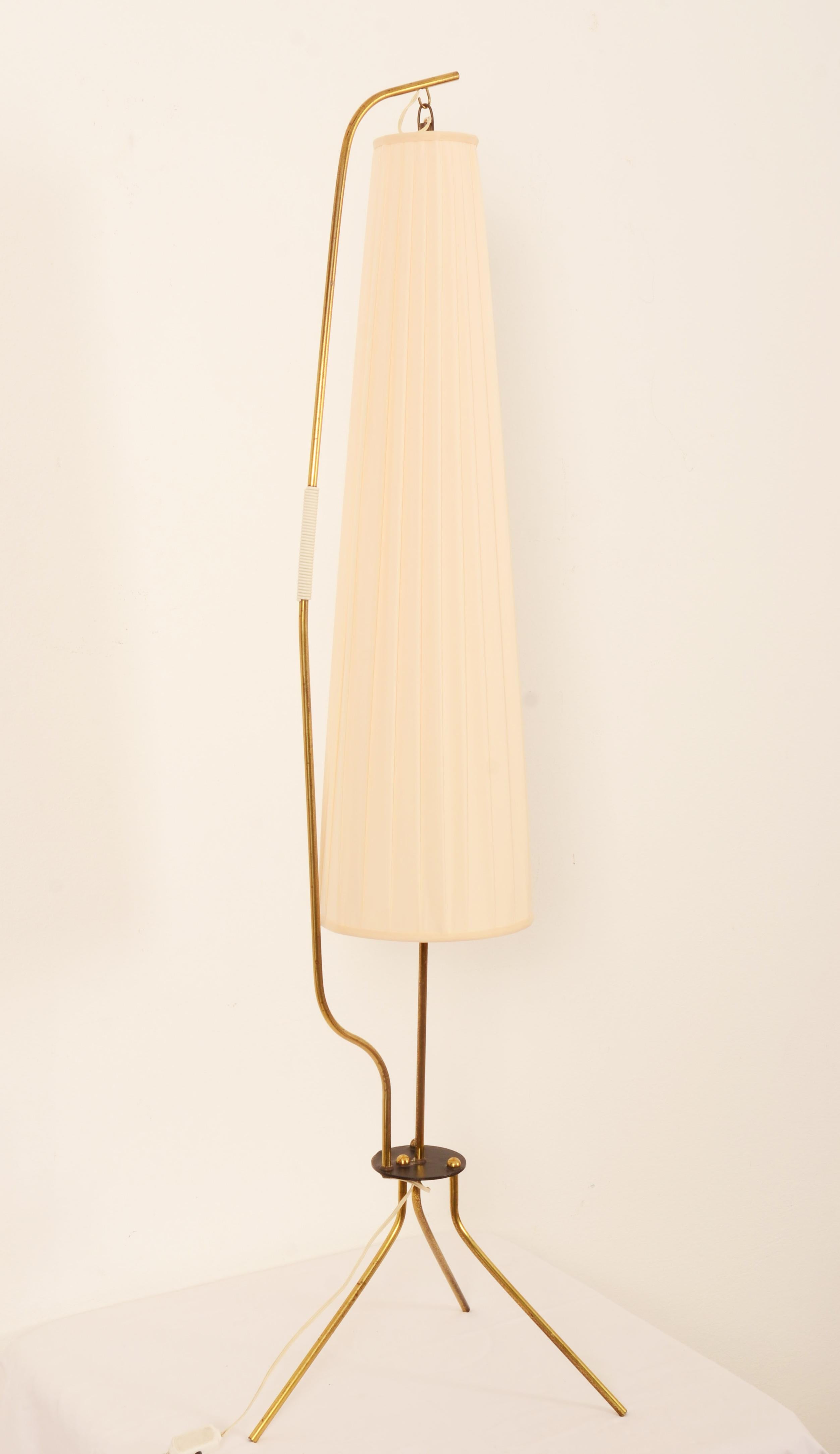 Mid-Century Modern Midcentury Floor Brass Lamp by Rupert Nikoll For Sale