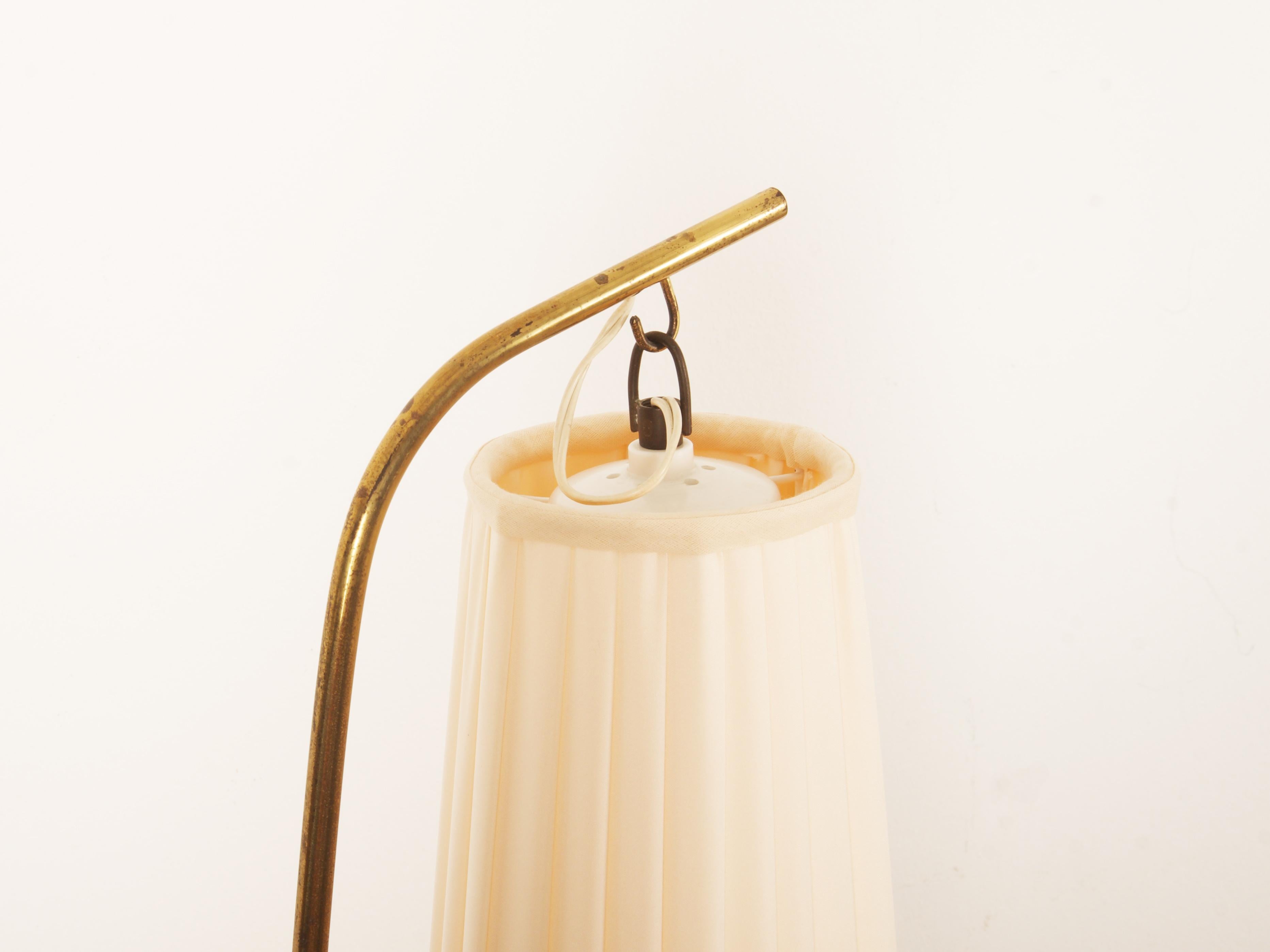 Austrian Midcentury Floor Brass Lamp by Rupert Nikoll For Sale