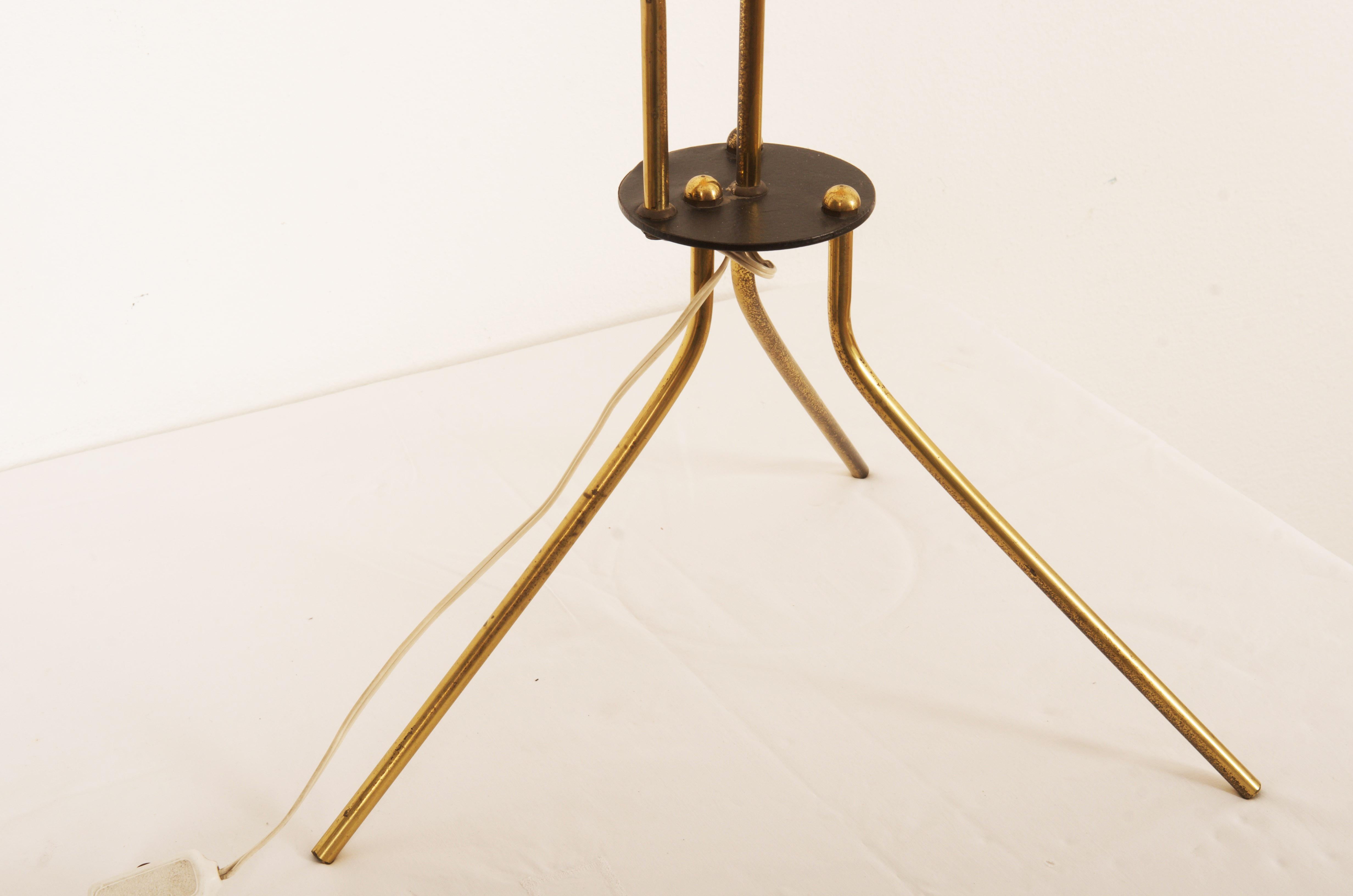 Mid-20th Century Midcentury Floor Brass Lamp by Rupert Nikoll For Sale