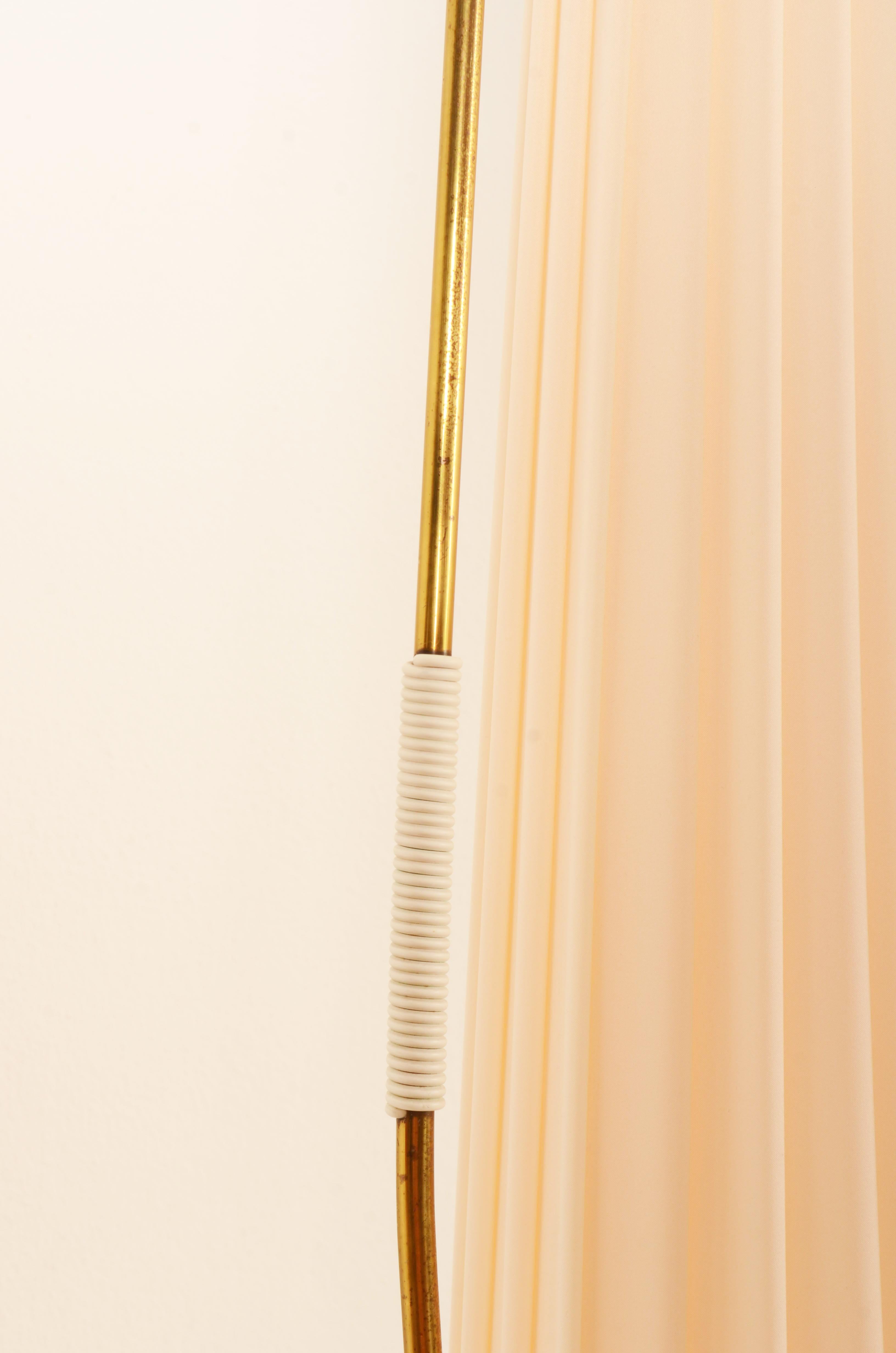 Midcentury Floor Brass Lamp by Rupert Nikoll For Sale 1