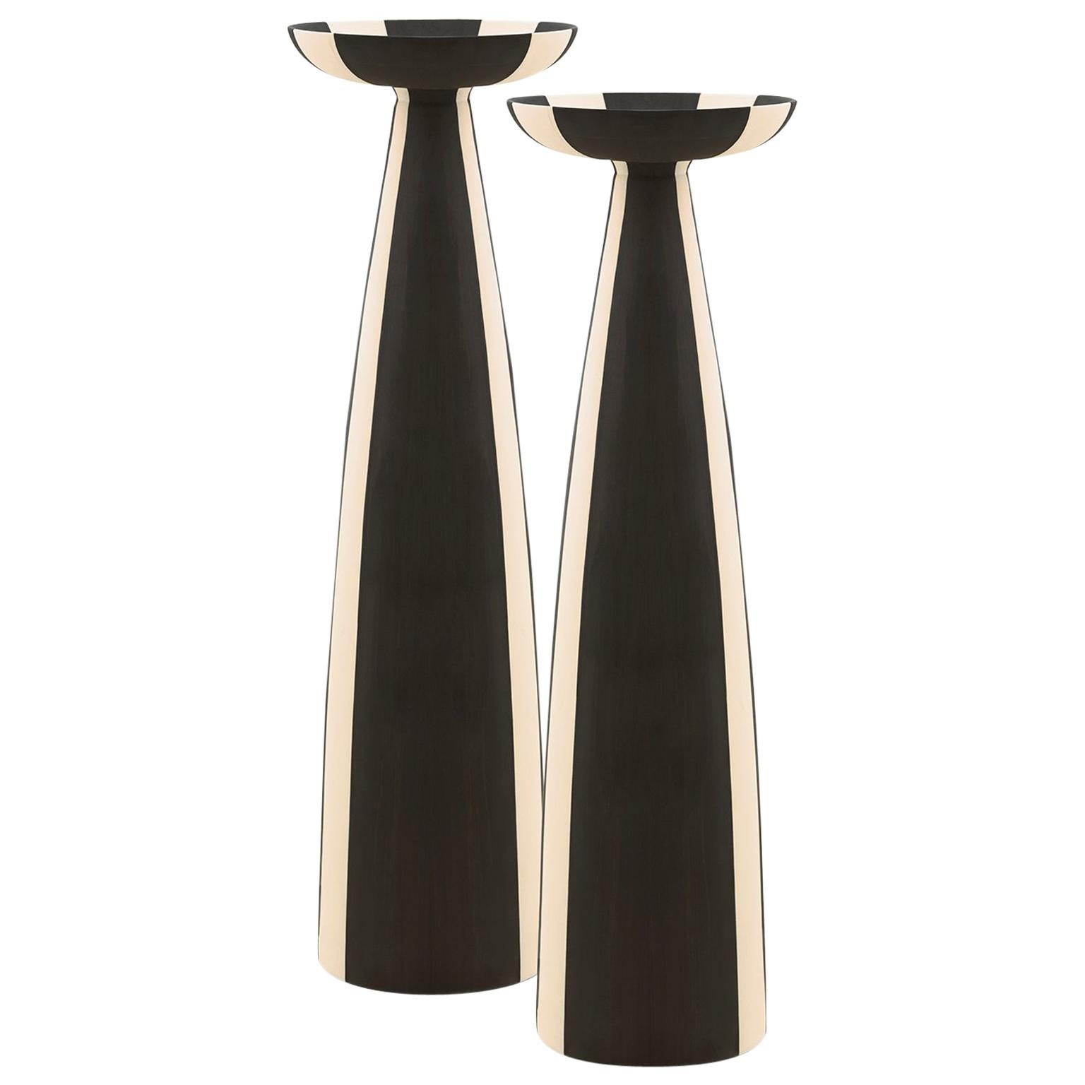 Midcentury Floor Candle Holders by Hedwig Bollhagen MFR emerged from the Bauhaus For Sale