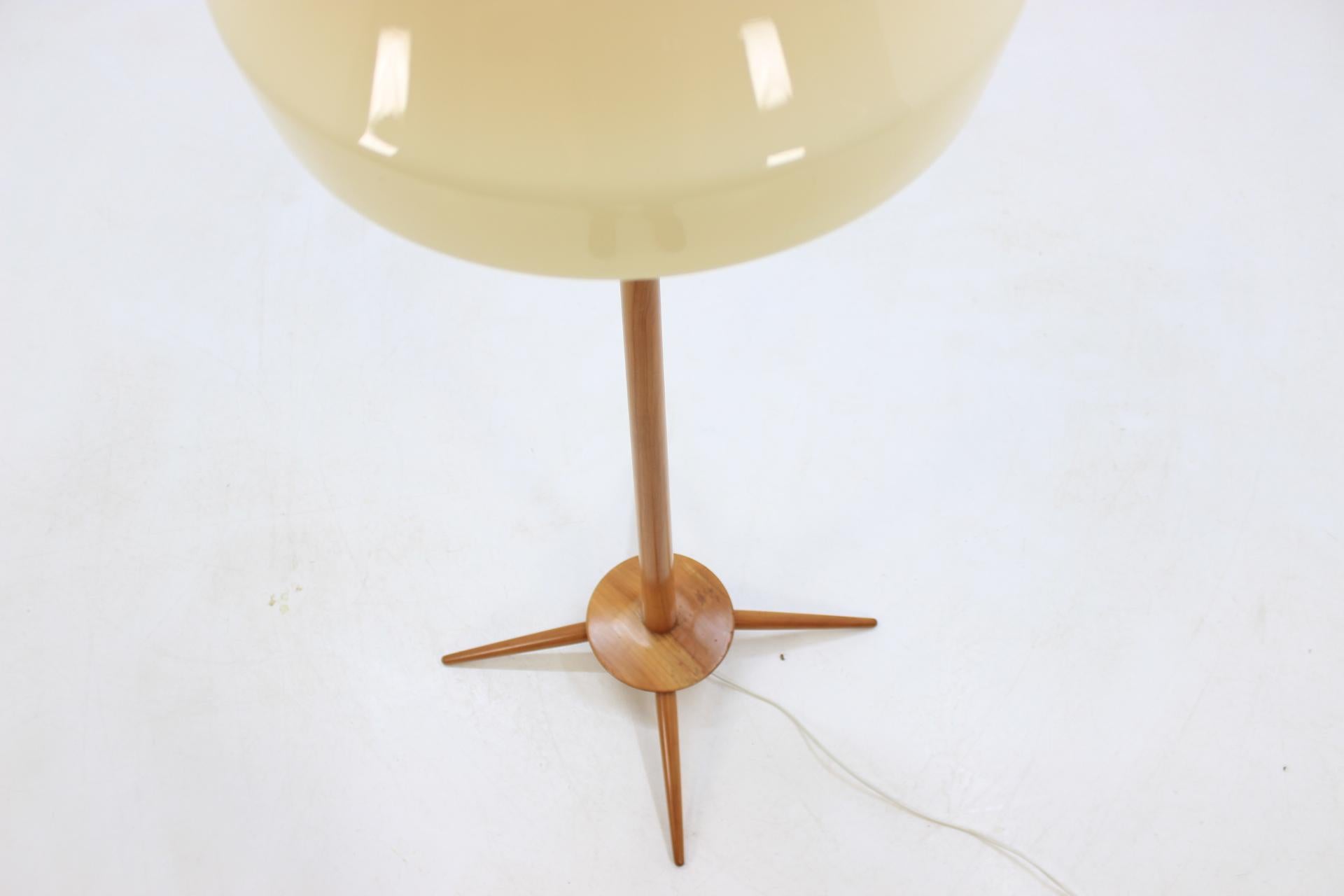 Milk Glass Midcentury Floor Lamp, 1960s