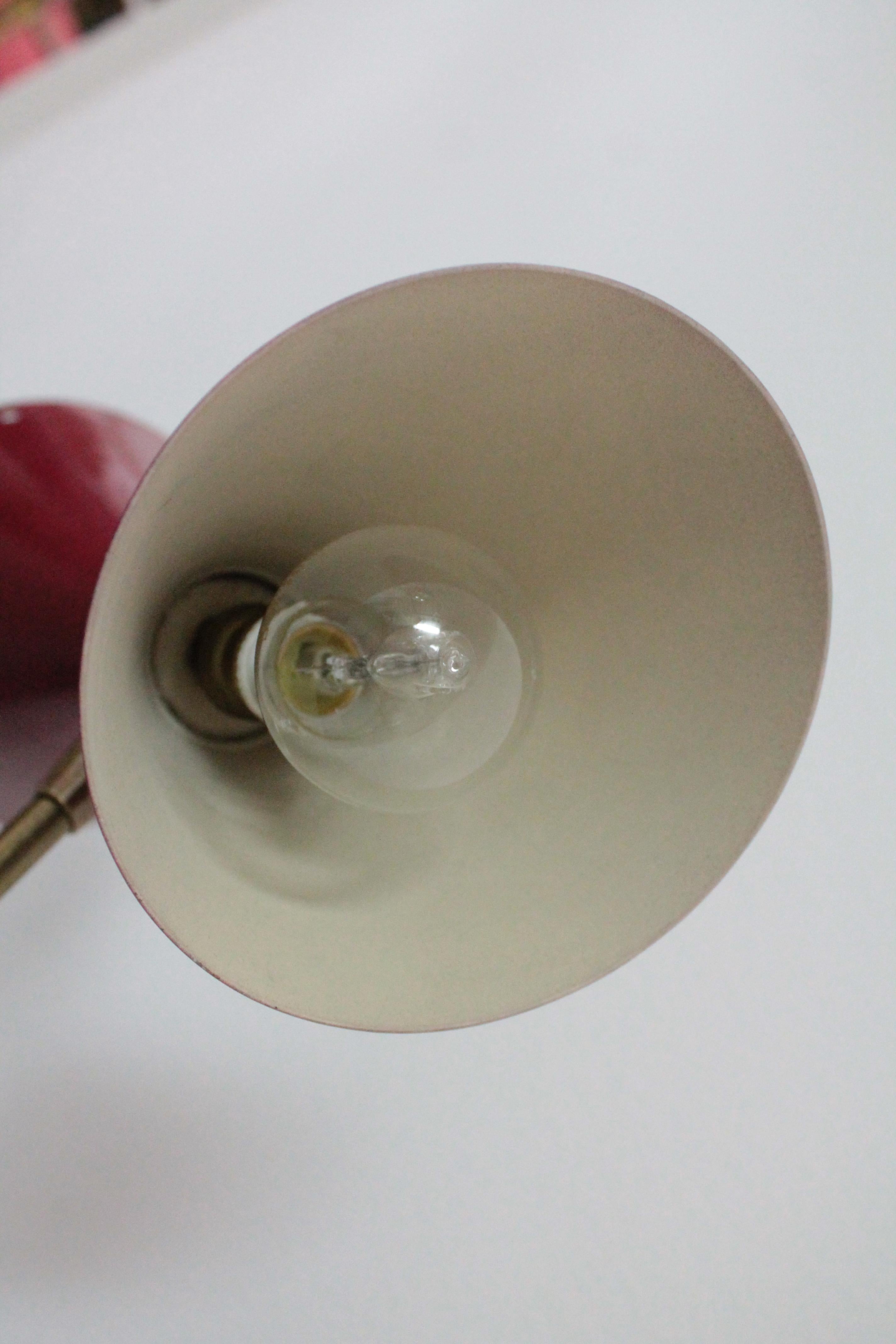Italian Midcentury Floor Lamp adjustable brass Stilnovo