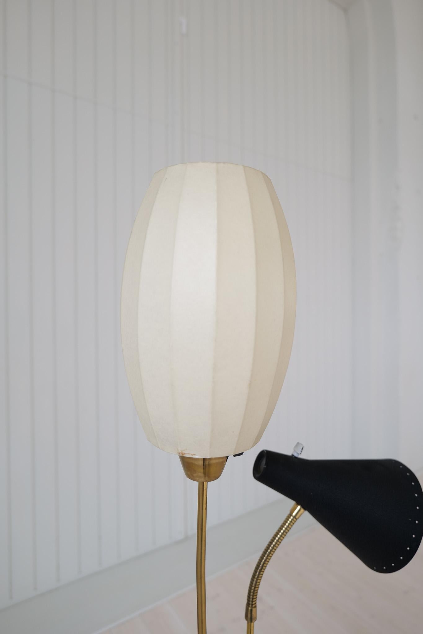 Midcentury Floor Lamp Attributed to Hans Bergström for Ateljé Lyktan Sweden 1950 For Sale 2