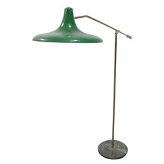 Midcentury Floor Lamp Brass by Stilnovo