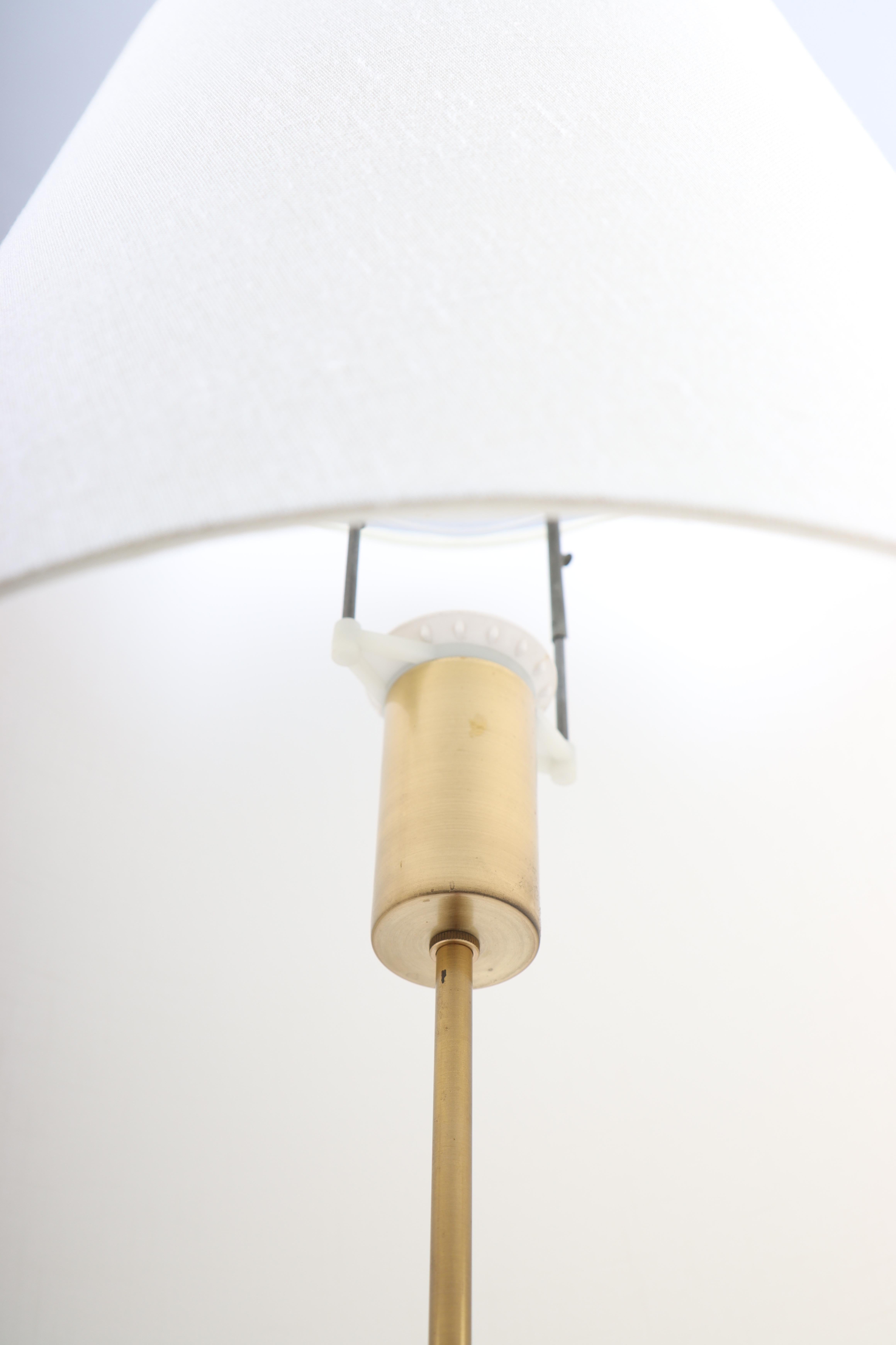 Brass Mid-Century Floor Lamp by Frank Josef, Made in Sweden
