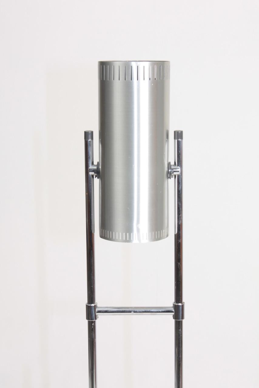 Aluminum Midcentury Floor Lamp by Jo Hammerborg, 1960s For Sale
