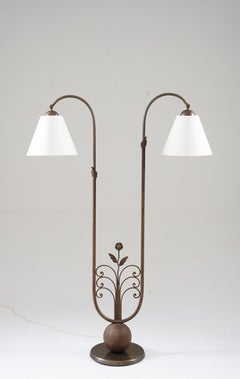 Mid-Century Floor Lamp by Tor Wolfenstein for Ditzingers 1930s, Sweden