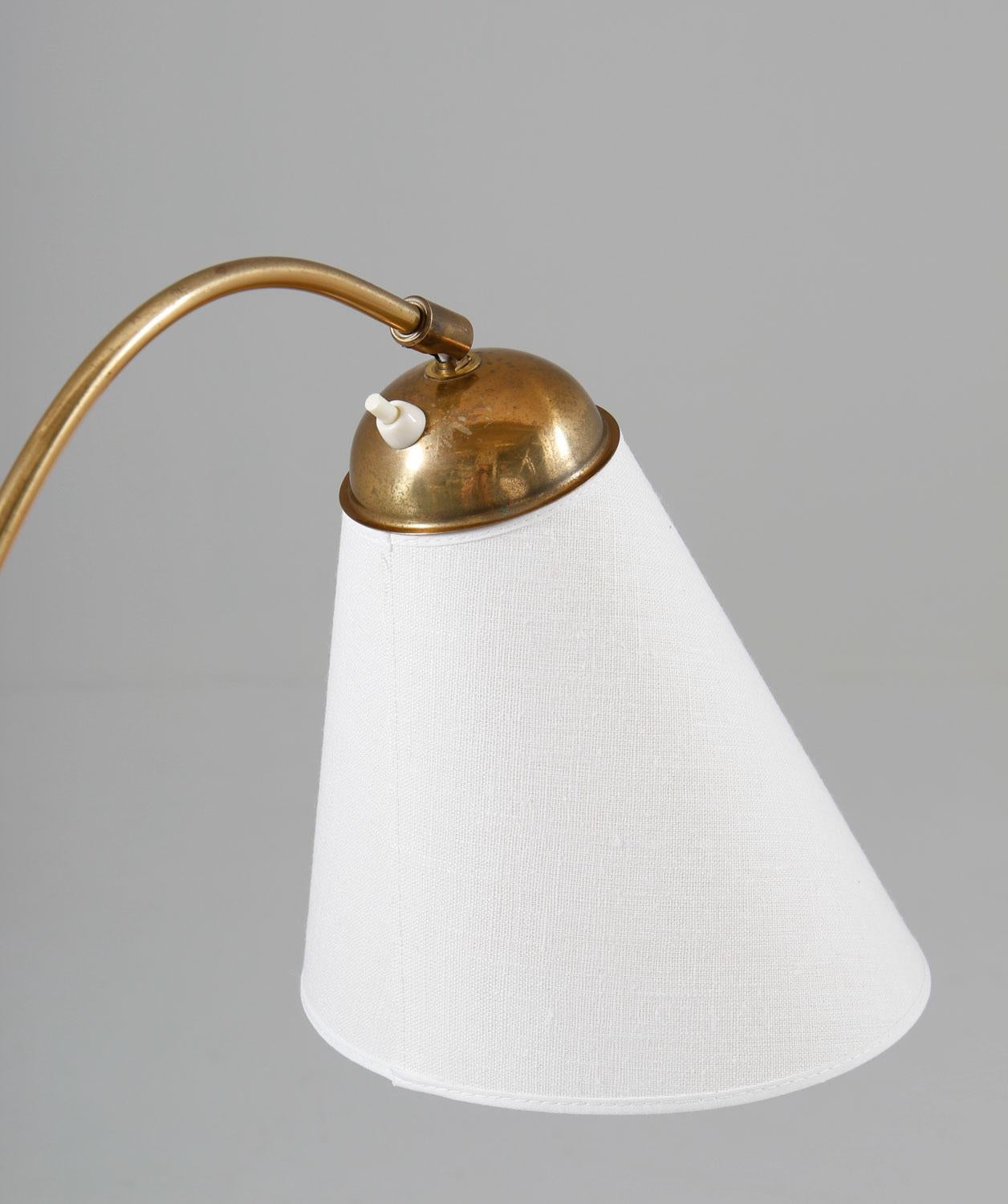 20th Century Midcentury Floor Lamp by Ystad Metall, 1940s, Sweden For Sale