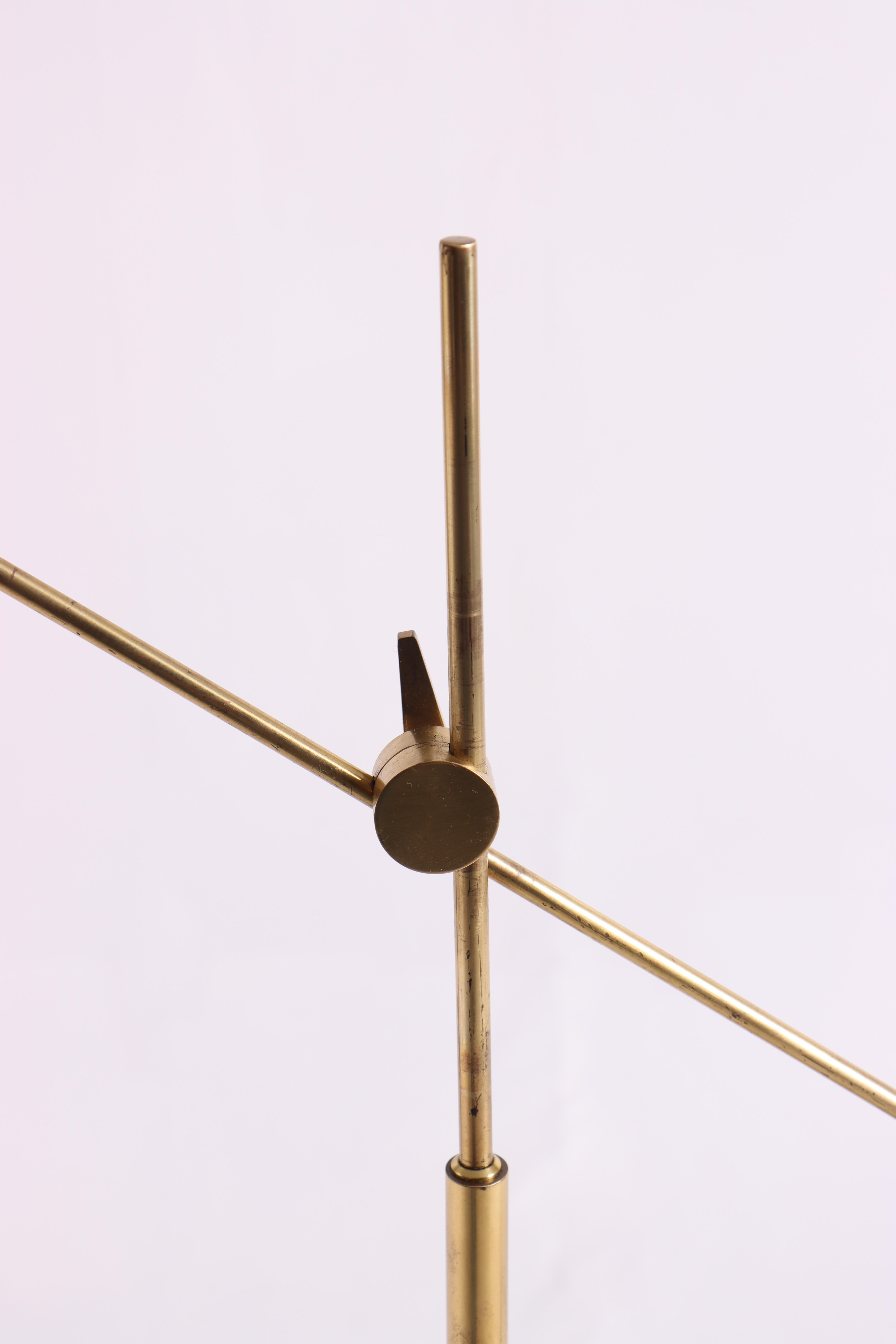 Scandinavian Modern Midcentury Floor Lamp Designed by Th. Valentiner, Made in Denmark, 1950s