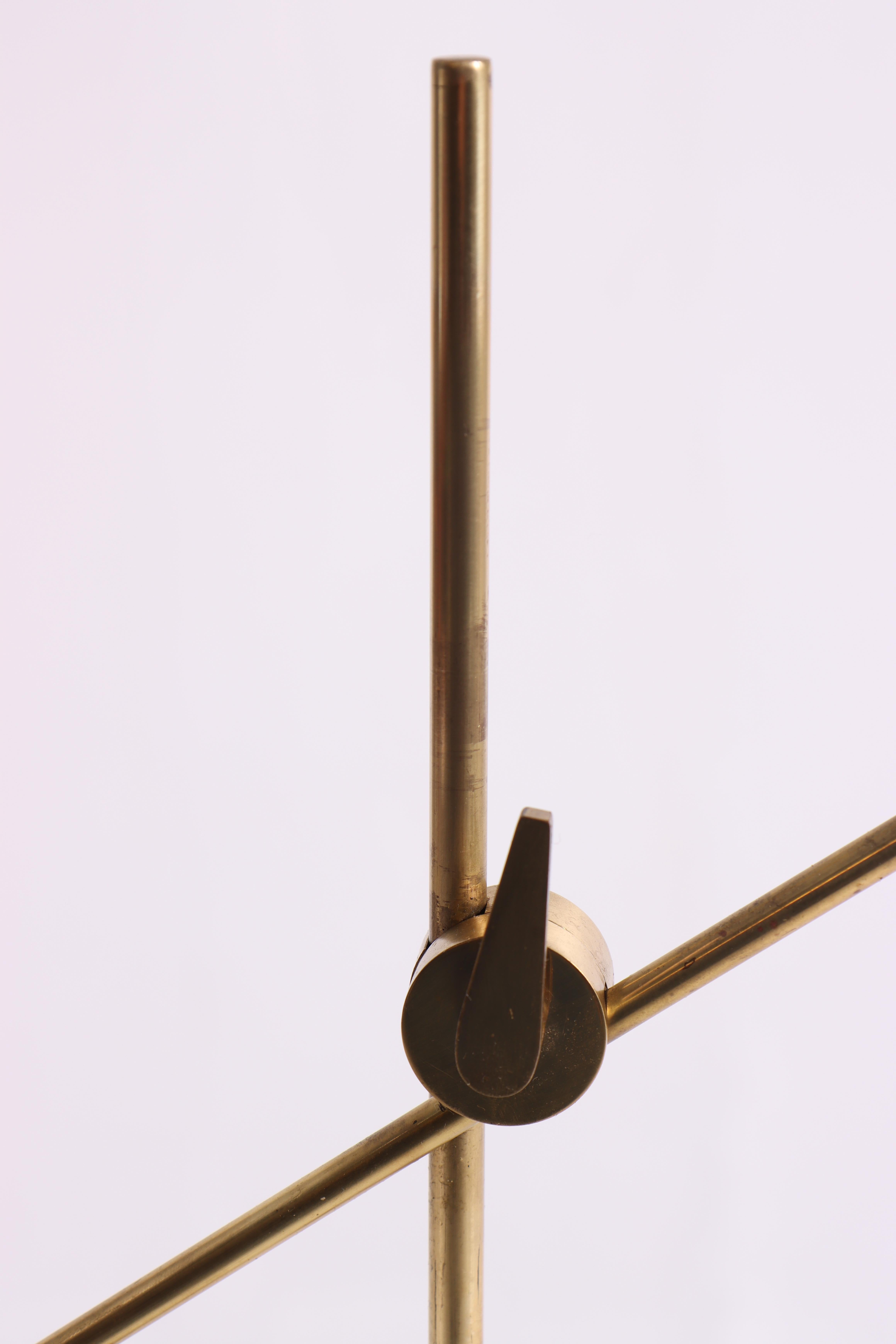 Midcentury Floor Lamp Designed by Th. Valentiner, Made in Denmark, 1950s In Good Condition In Lejre, DK