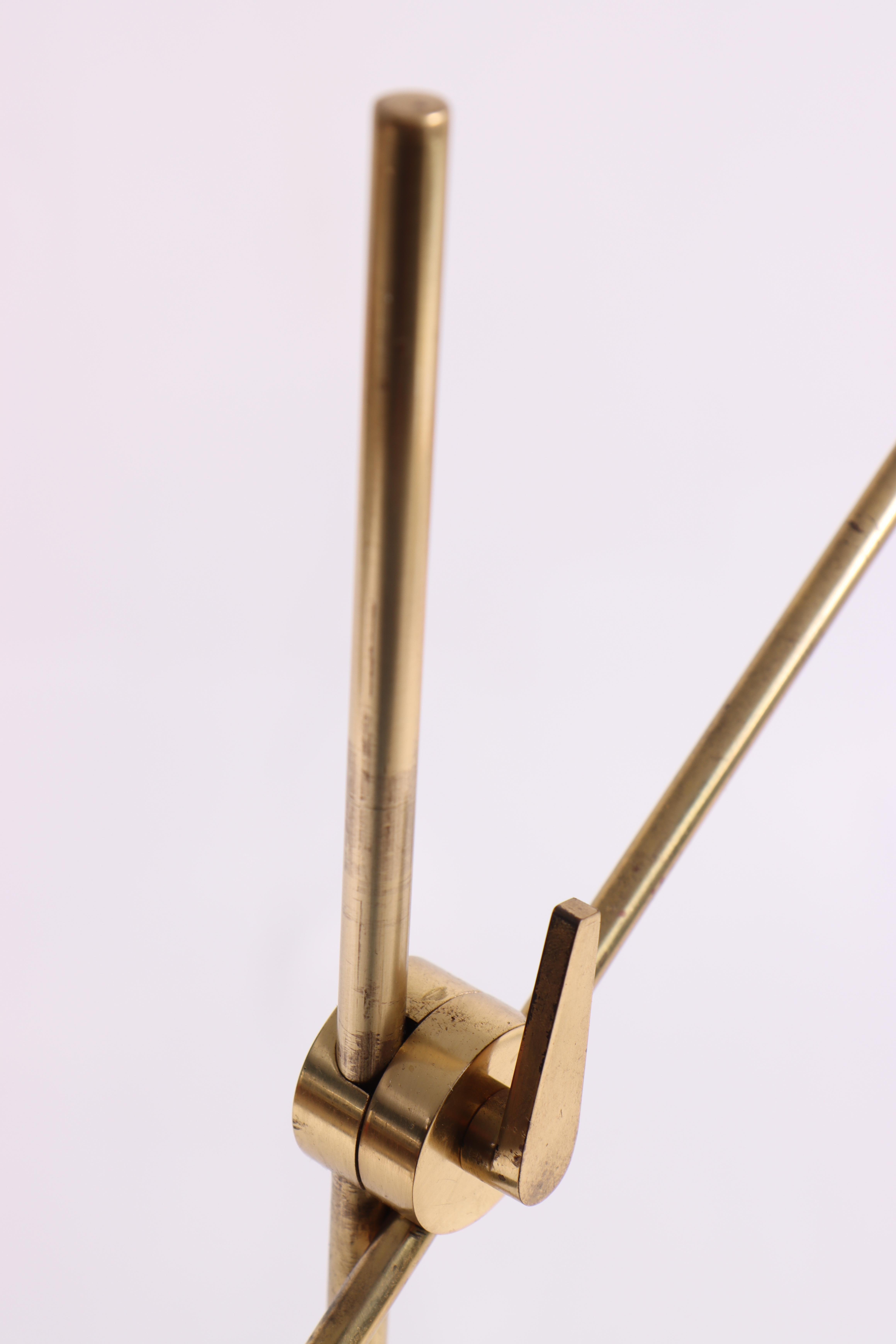Mid-20th Century Midcentury Floor Lamp Designed by Th. Valentiner, Made in Denmark, 1950s