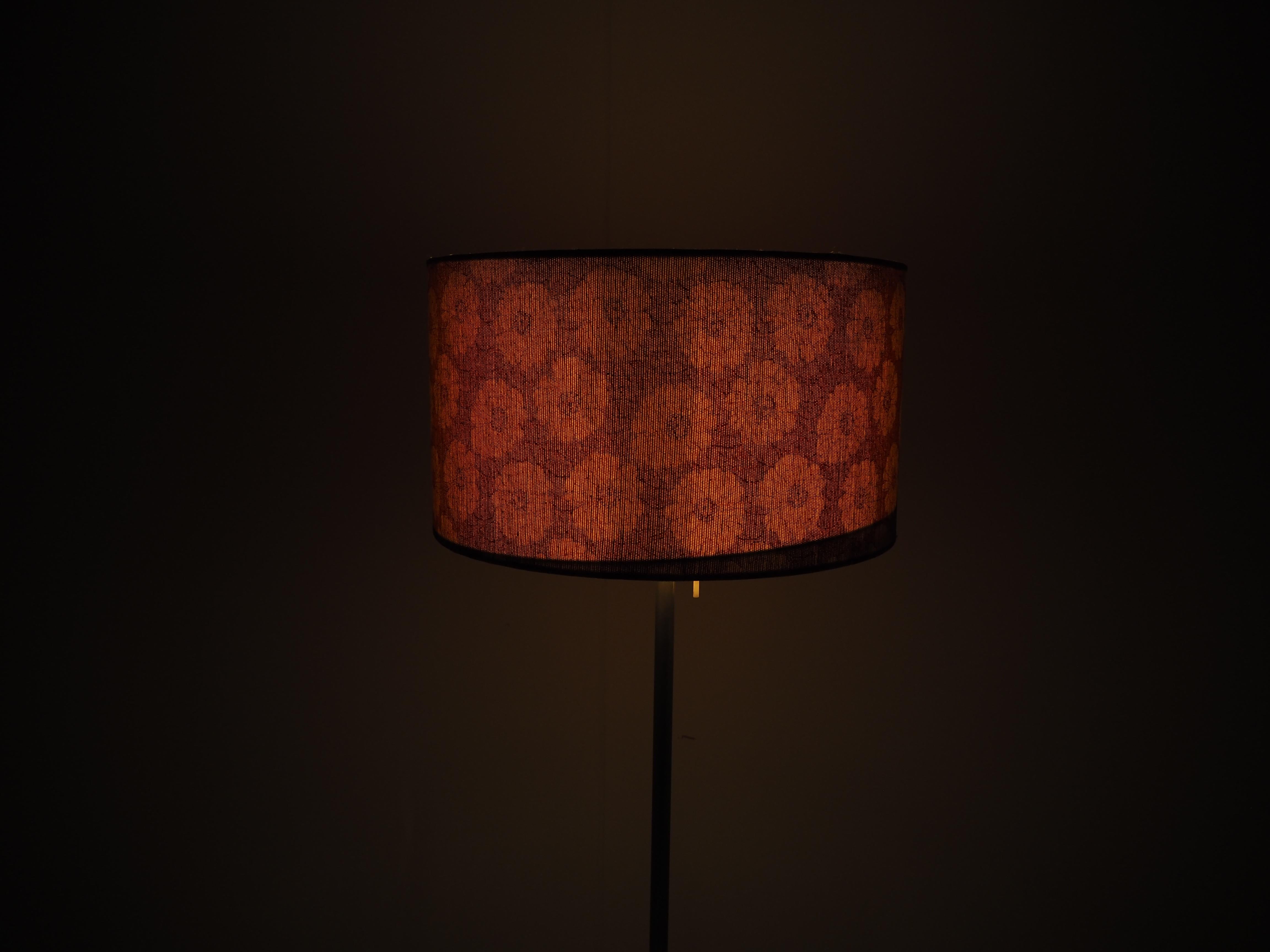 Midcentury Floor Lamp, Fabric Flower Shadelamp, 1970s 4