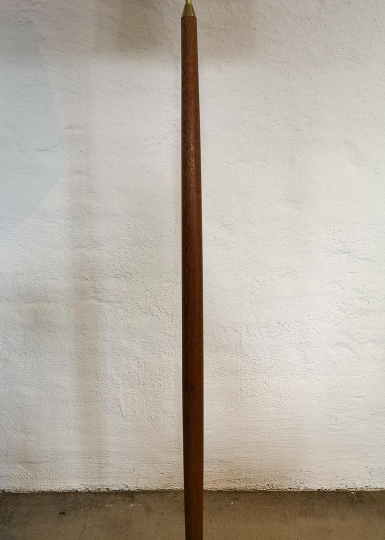 Midcentury Floor Lamp Teak and Brass Falkenbergs Belysning Sweden, 1960s For Sale 1