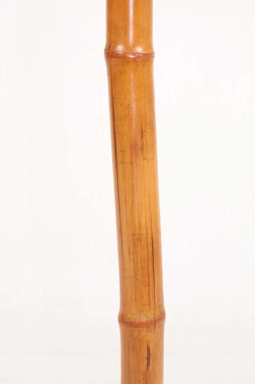 Mid-20th Century Midcentury Floor Lamp in Bamboo, Made in Denmark, 1950s For Sale