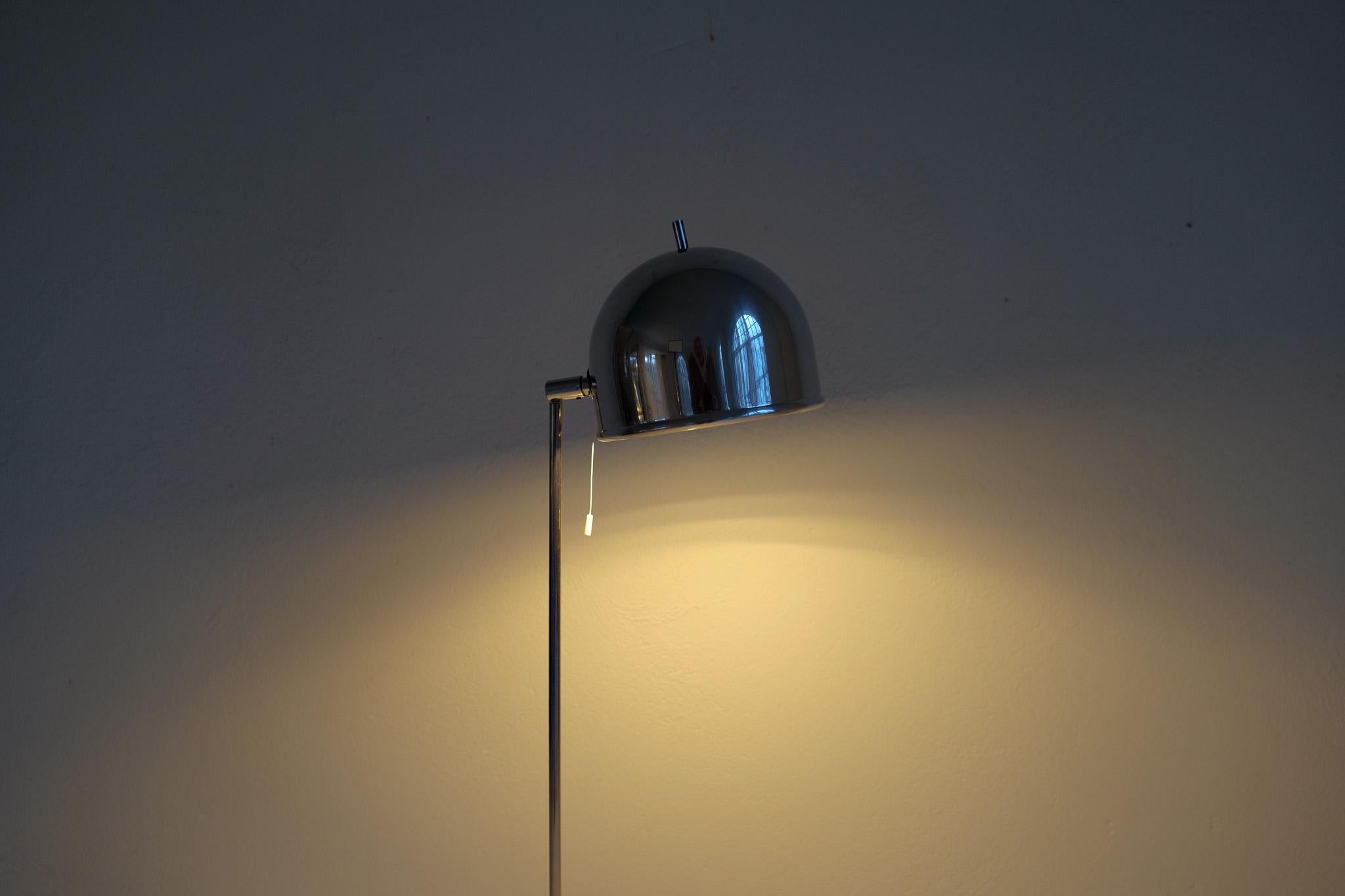 Midcentury Modern Floor Lamp in Chrome, Model G-075, Bergboms, Sweden, 1960s For Sale 7