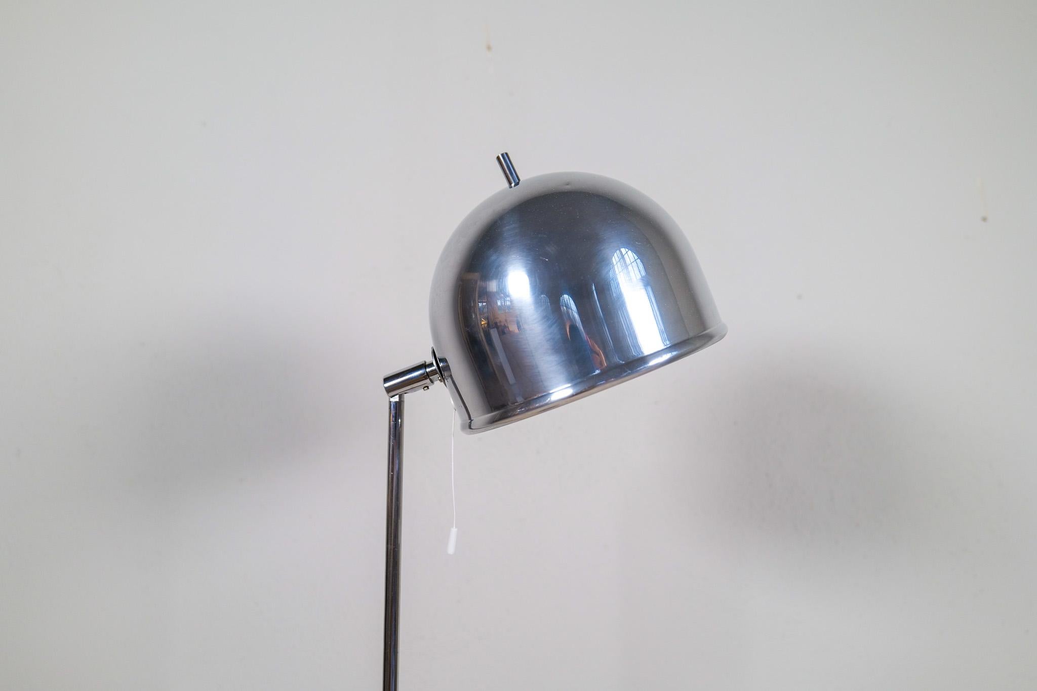 Swedish Midcentury Modern Floor Lamp in Chrome, Model G-075, Bergboms, Sweden, 1960s For Sale