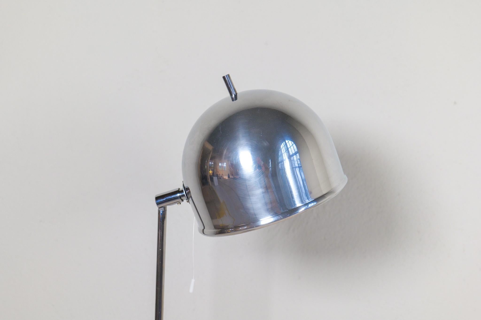Midcentury Modern Floor Lamp in Chrome, Model G-075, Bergboms, Sweden, 1960s In Good Condition For Sale In Hillringsberg, SE