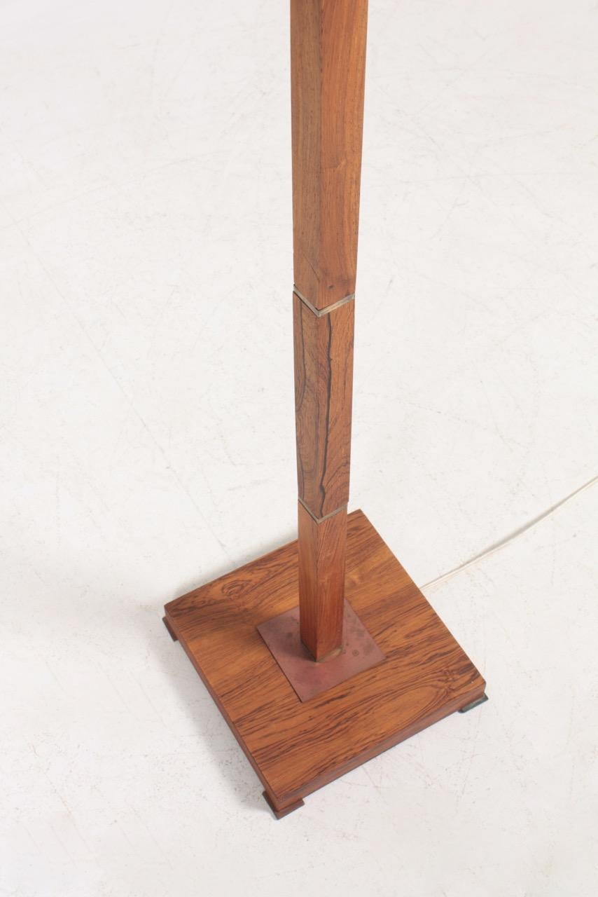 Midcentury Floor Lamp in Rosewood by Jo Hammerborg, Danish Design, 1950s 1