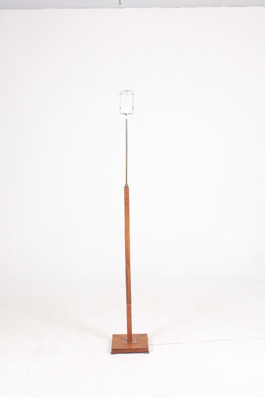 Midcentury Floor Lamp in Rosewood by Jo Hammerborg, Danish Design, 1950s 4