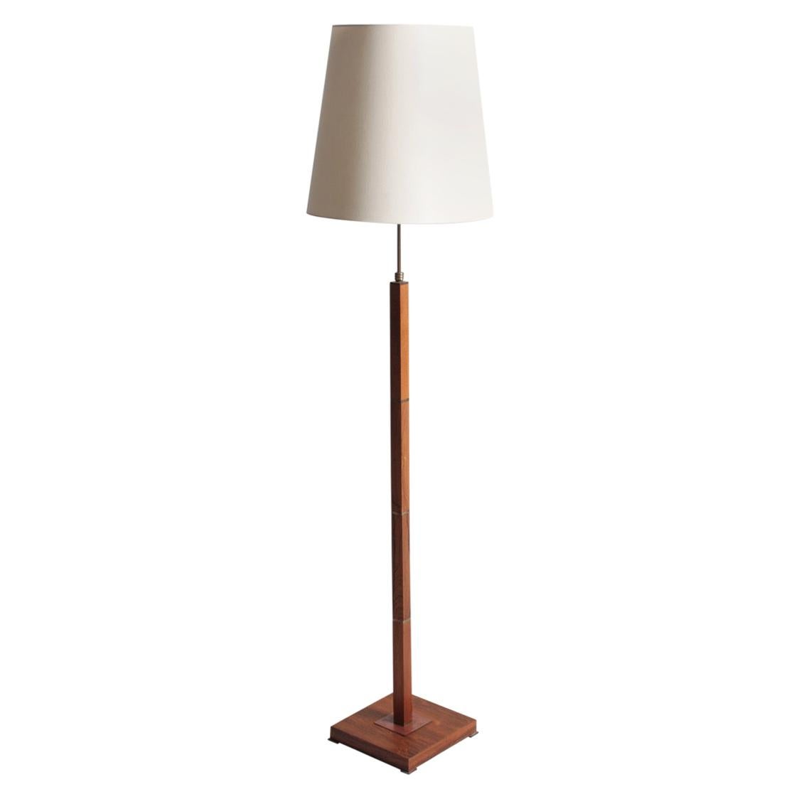 Midcentury Floor Lamp in Rosewood by Jo Hammerborg, Danish Design, 1950s