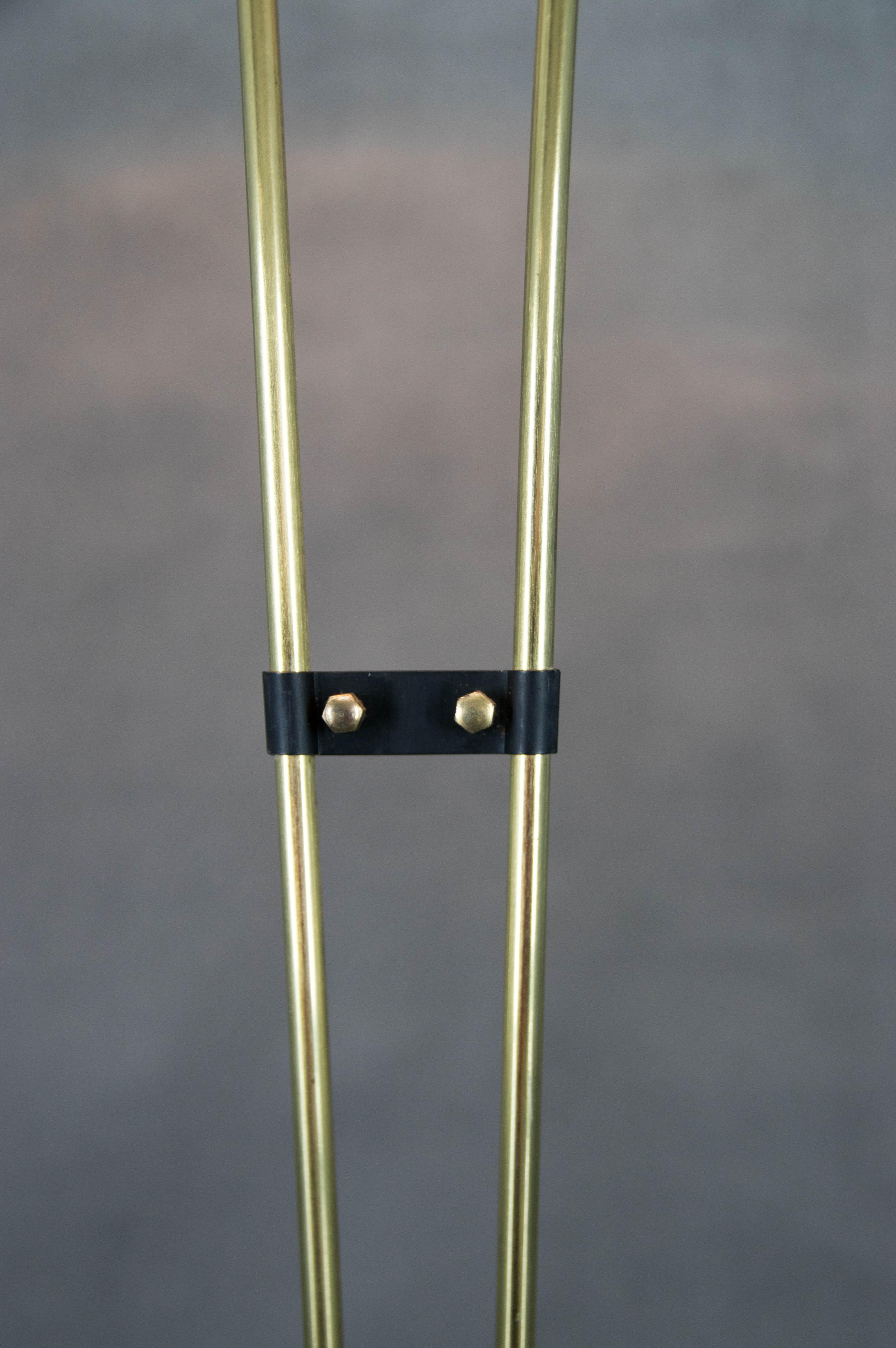 Brass Midcentury Floor Lamp Japonka, Czechoslovakia, 1960s For Sale