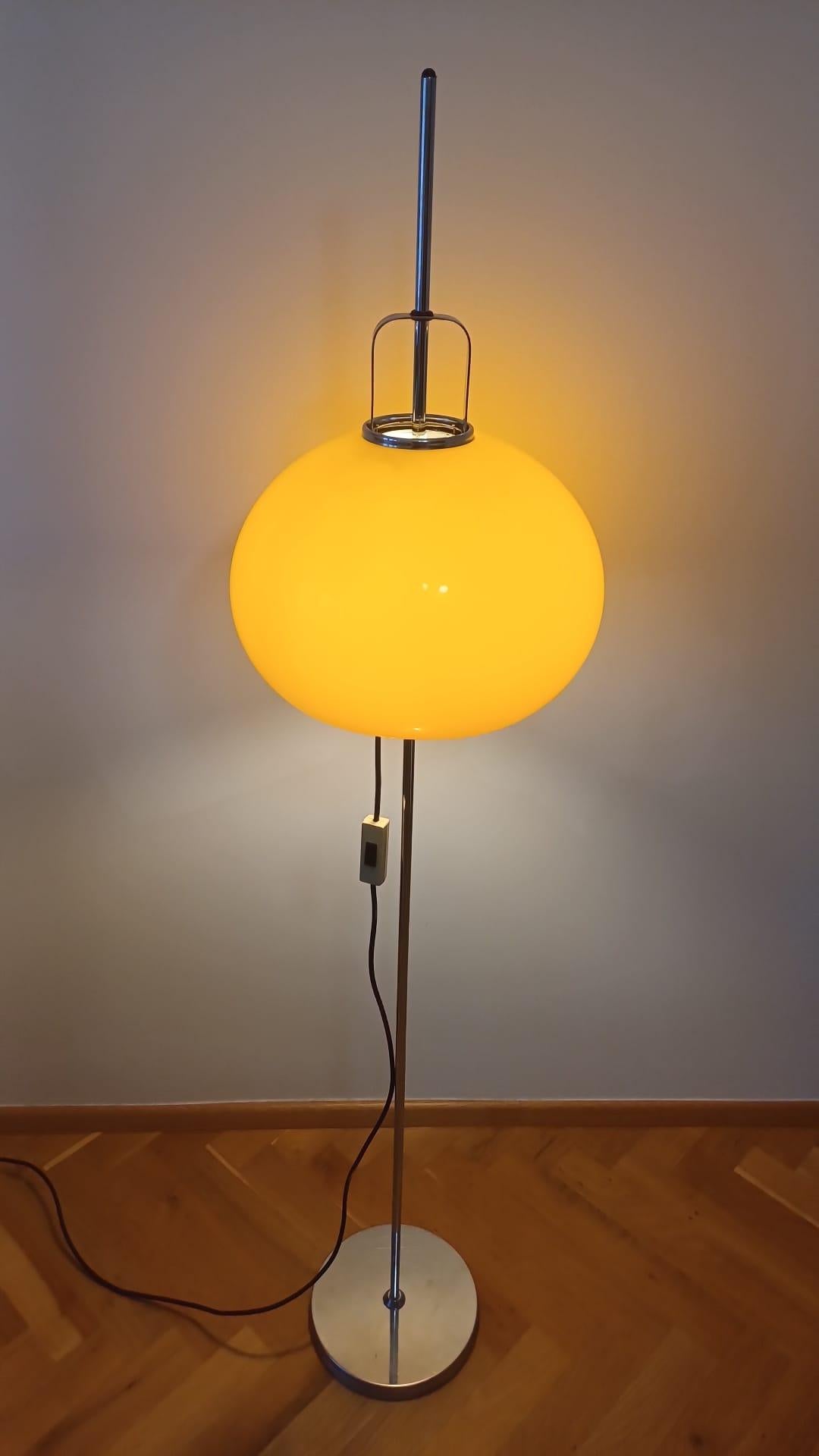 Late 20th Century Midcentury Floor Lamp Meblo, designed by Harvey Guzzini, Italy, 1970s For Sale