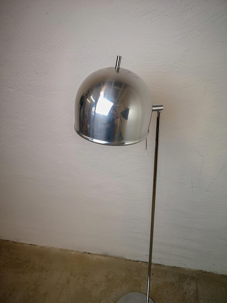 Chrome Midcentury Floor Lamp, Model G-075, Bergboms, Sweden, 1960s For Sale